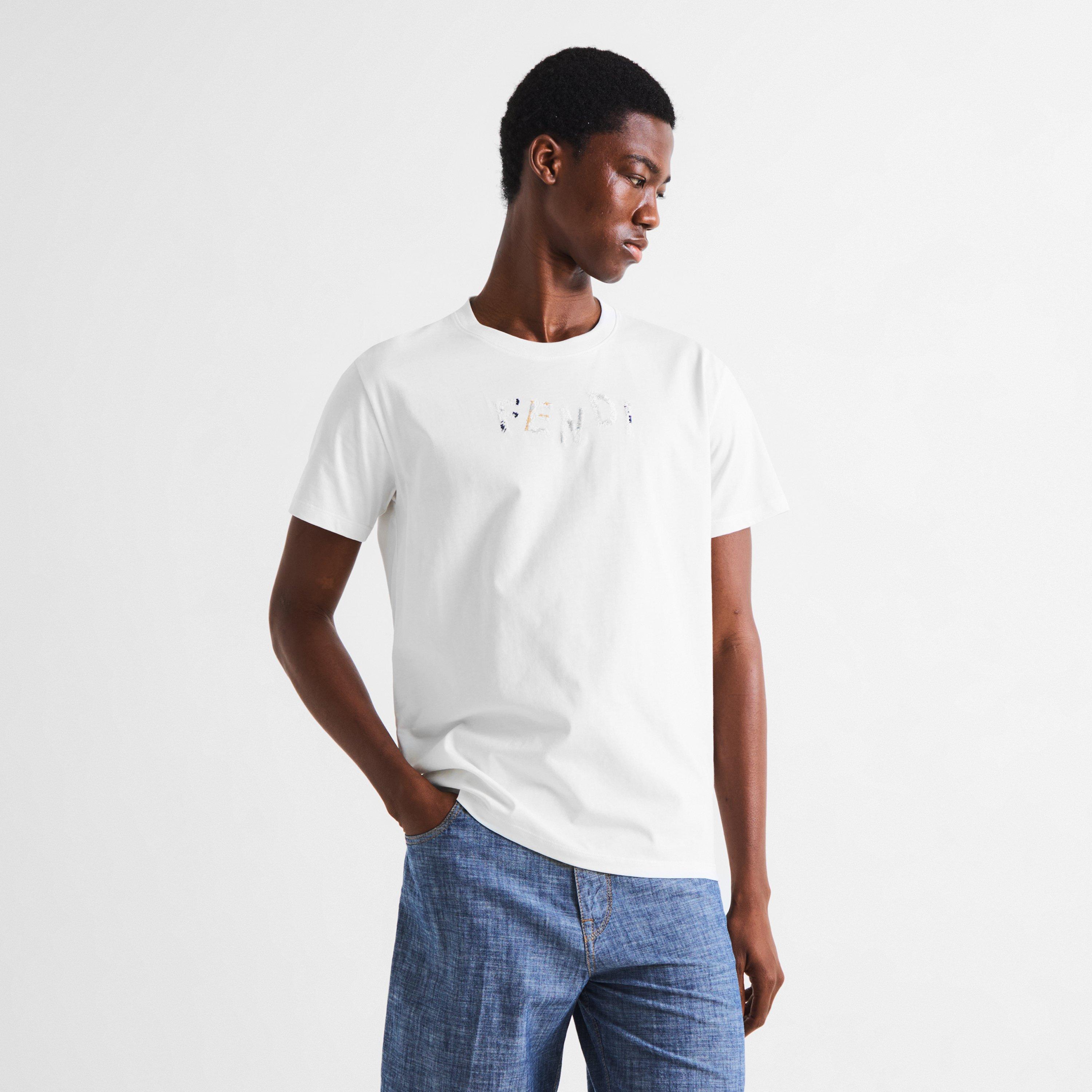 White - Fendi - Fendi Embroid Tee Sn63 - 3