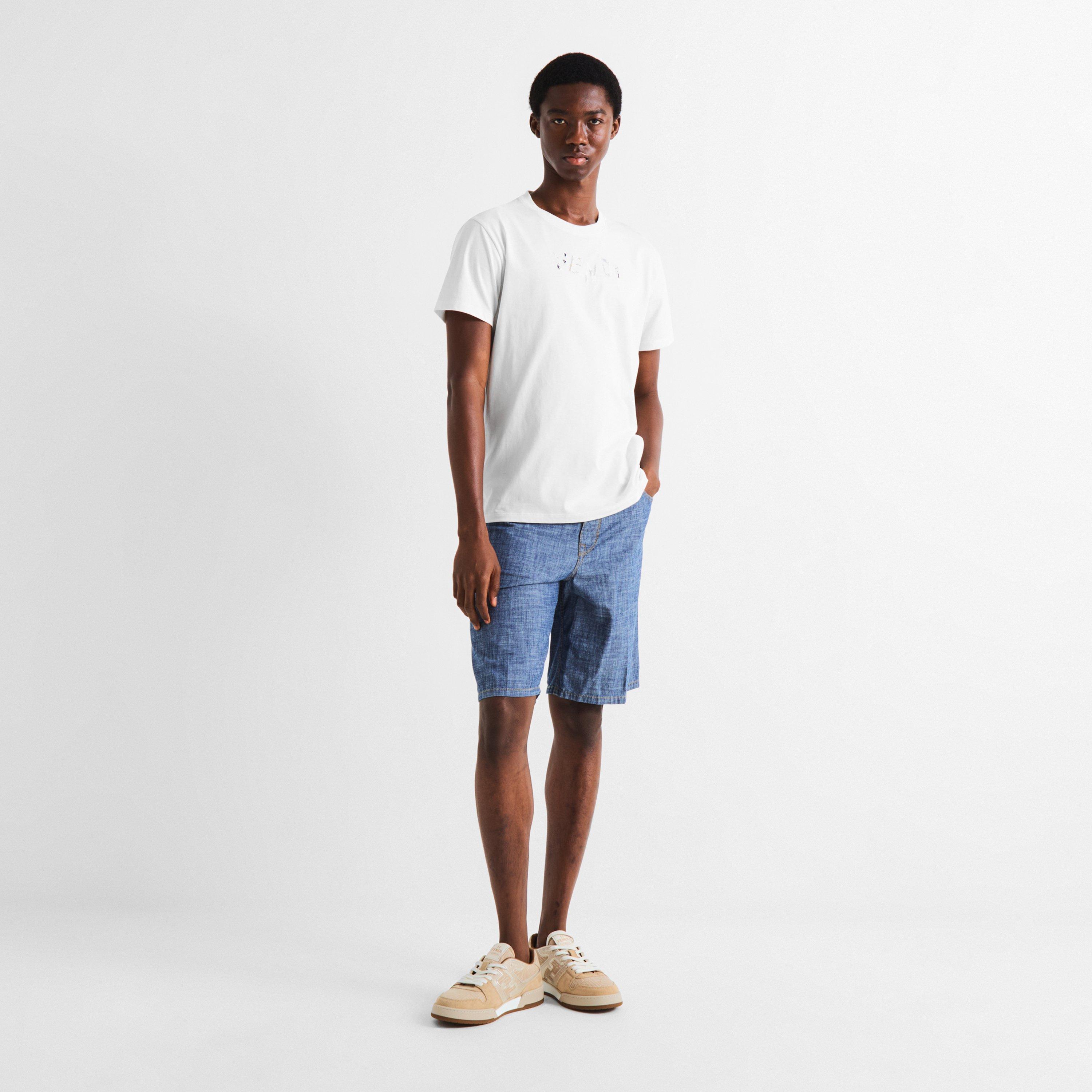 White - Fendi - Fendi Embroid Tee Sn63 - 6