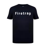 Black - Firetrap - Large Logo T Shirt Mens - 1