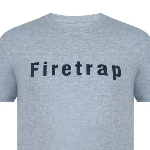 Black - Firetrap - Large Logo T Shirt Mens - 3