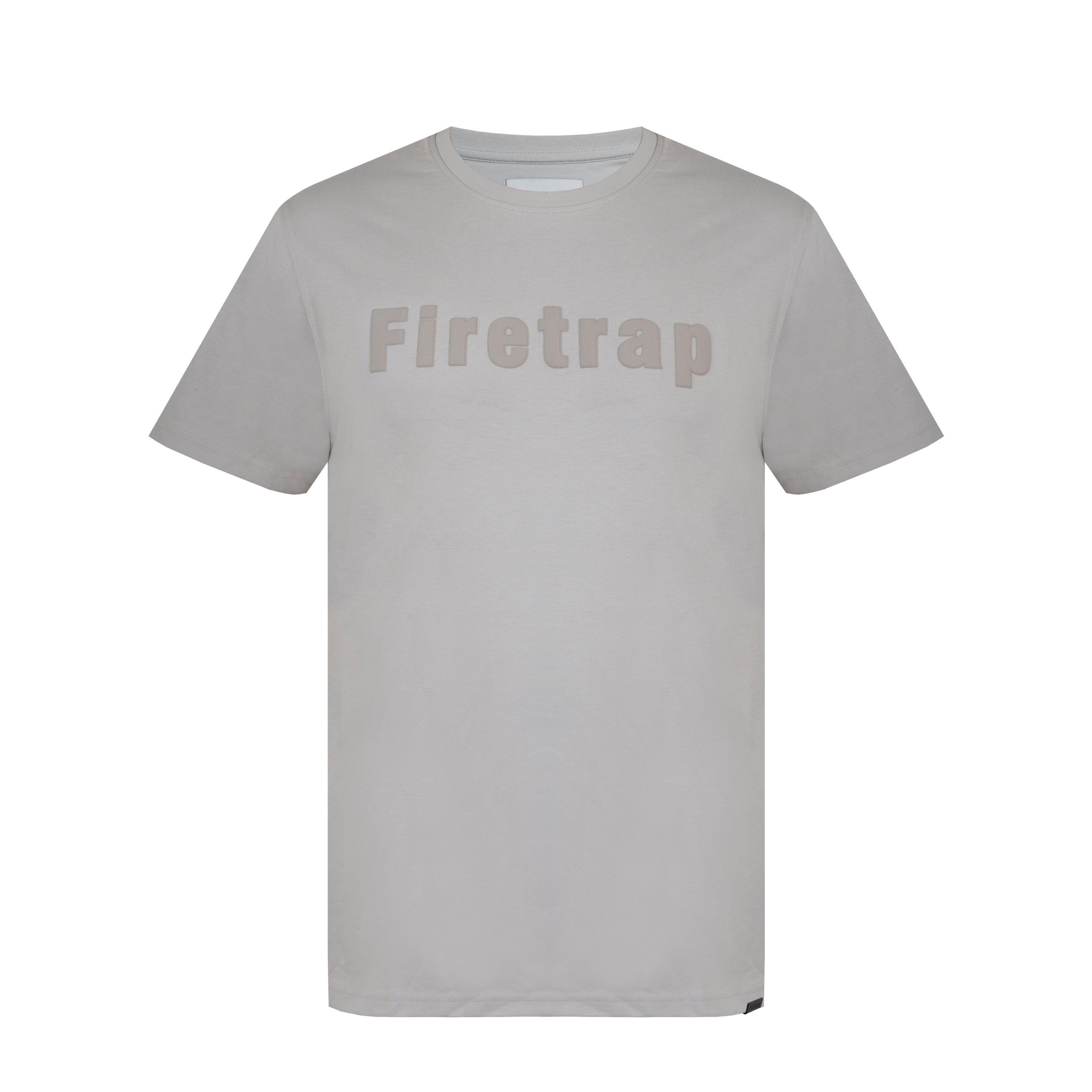 Firetrap Men's Large Logo T-Shirt - White Stone - S