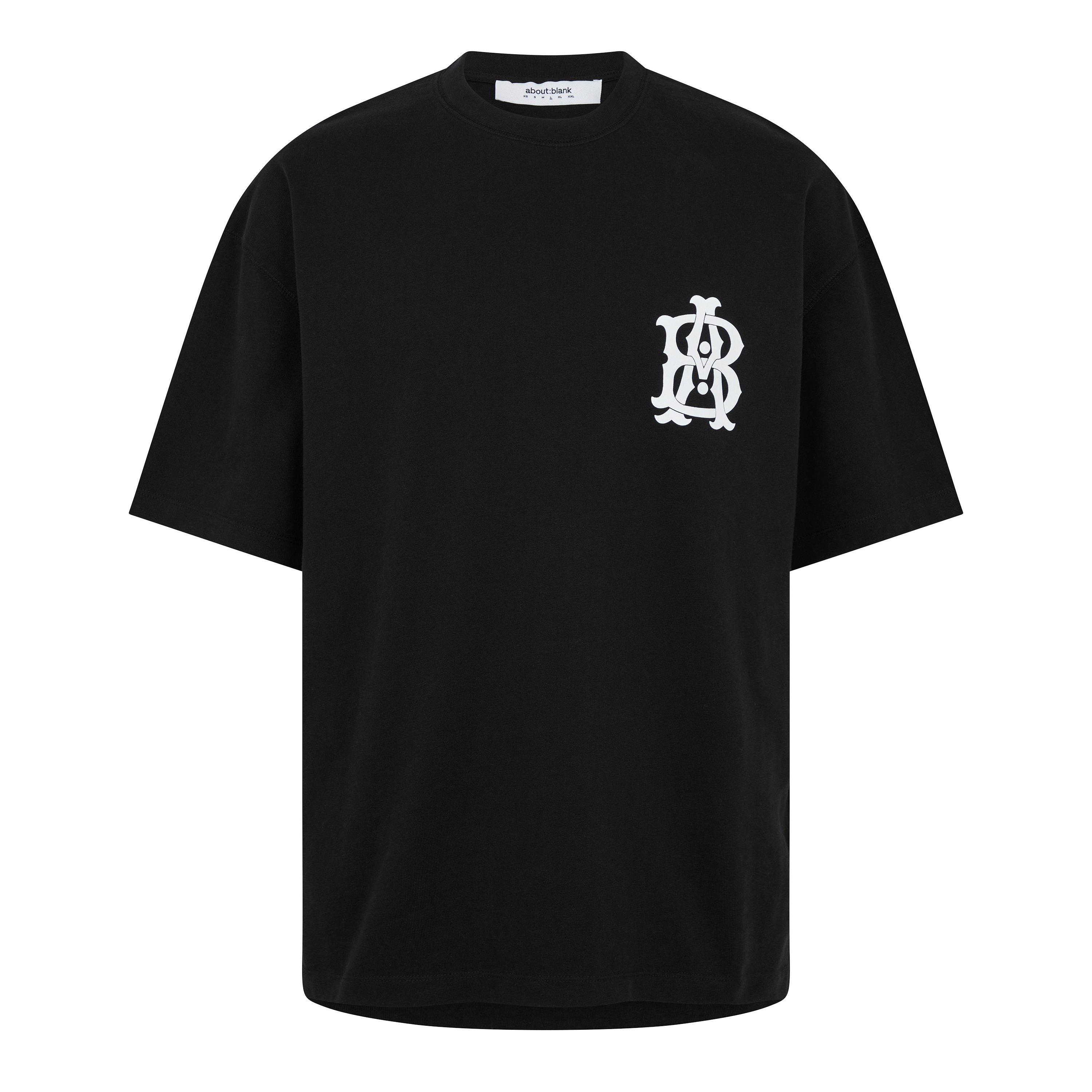 Black/Ecru - about:blank - Men's Oversized T-Shirt - 1