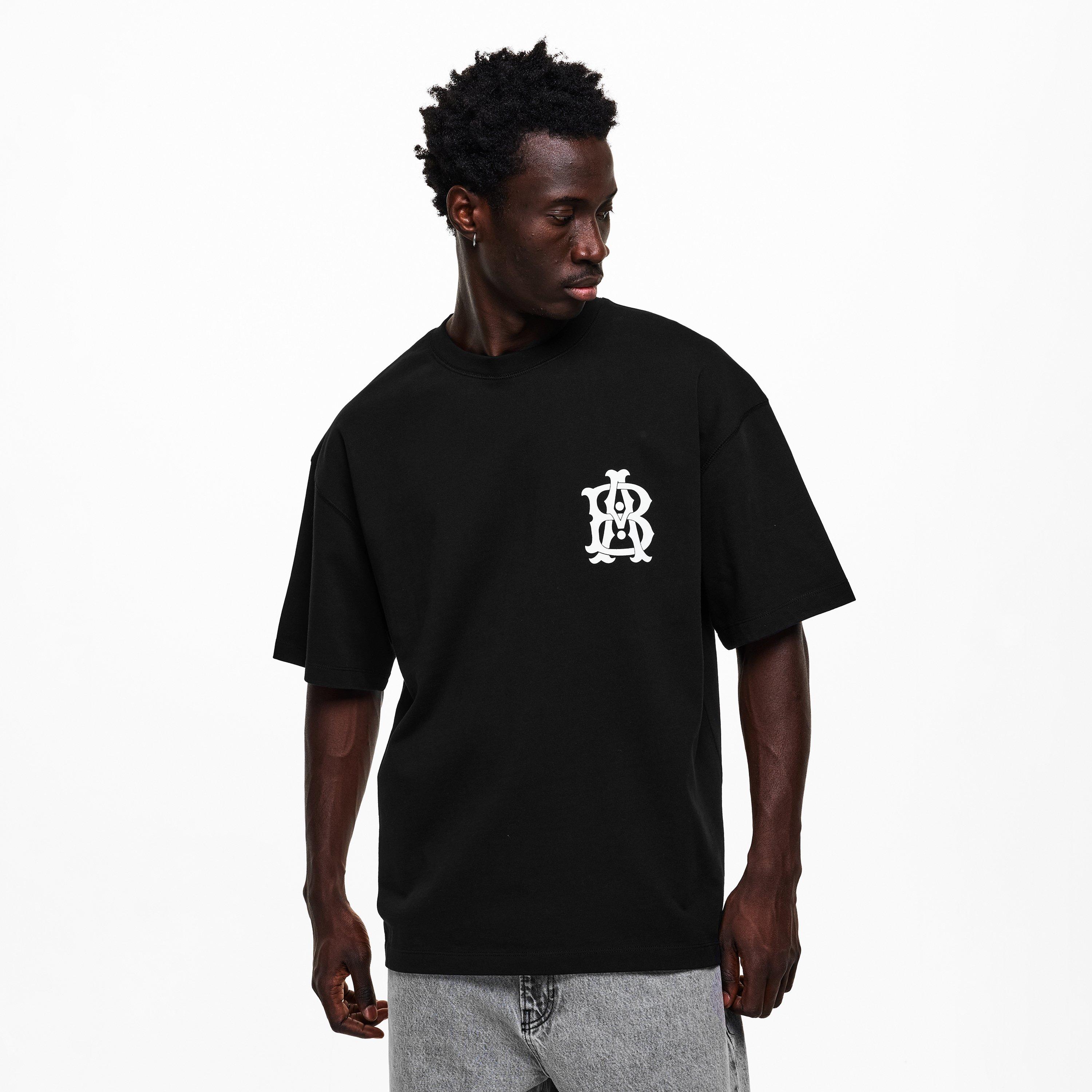 Black/Ecru - about:blank - Men's Oversized T-Shirt - 3