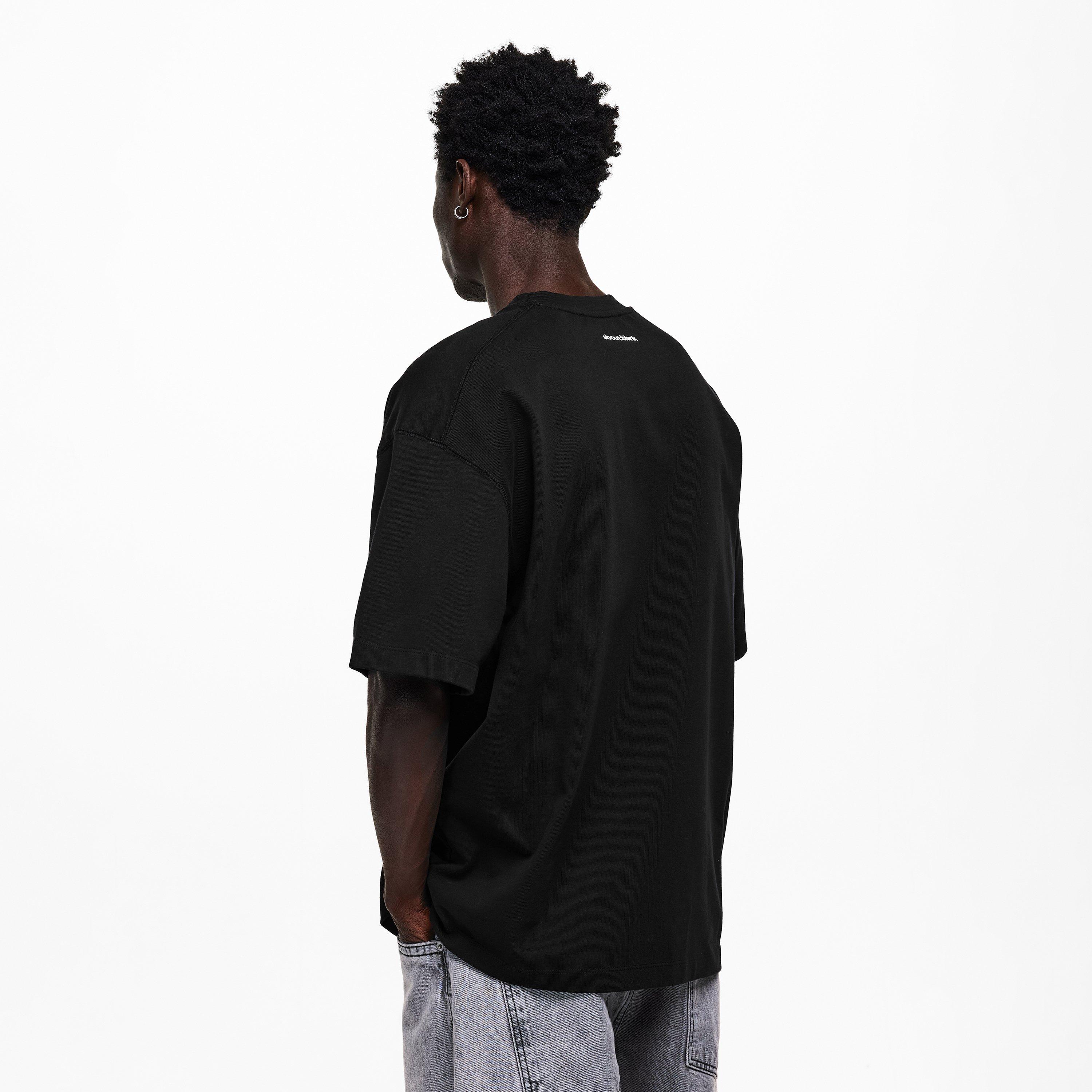 Black/Ecru - about:blank - Men's Oversized T-Shirt - 4