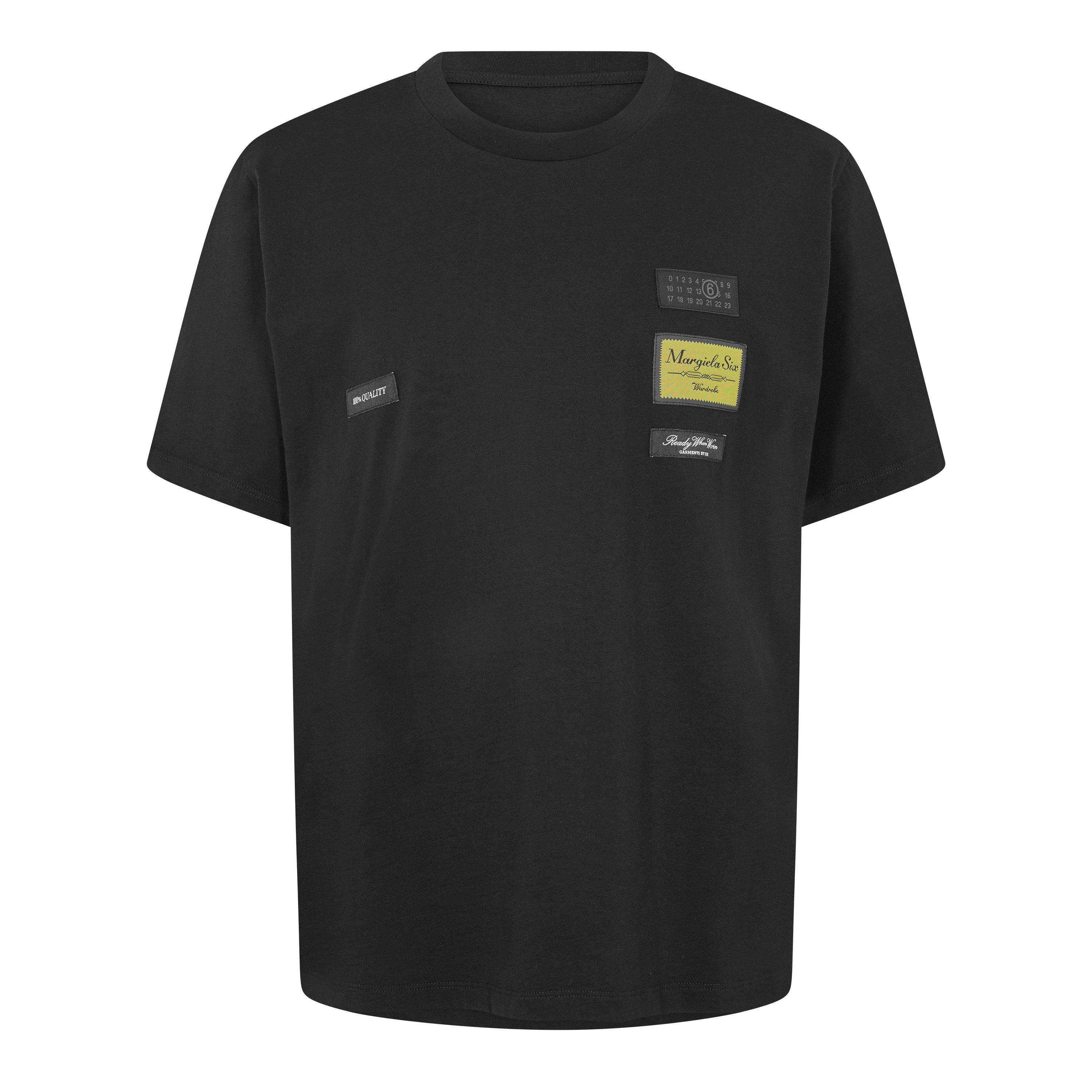 Black - MM6 Maison Margiela - Men's Label T-Shirt - 1