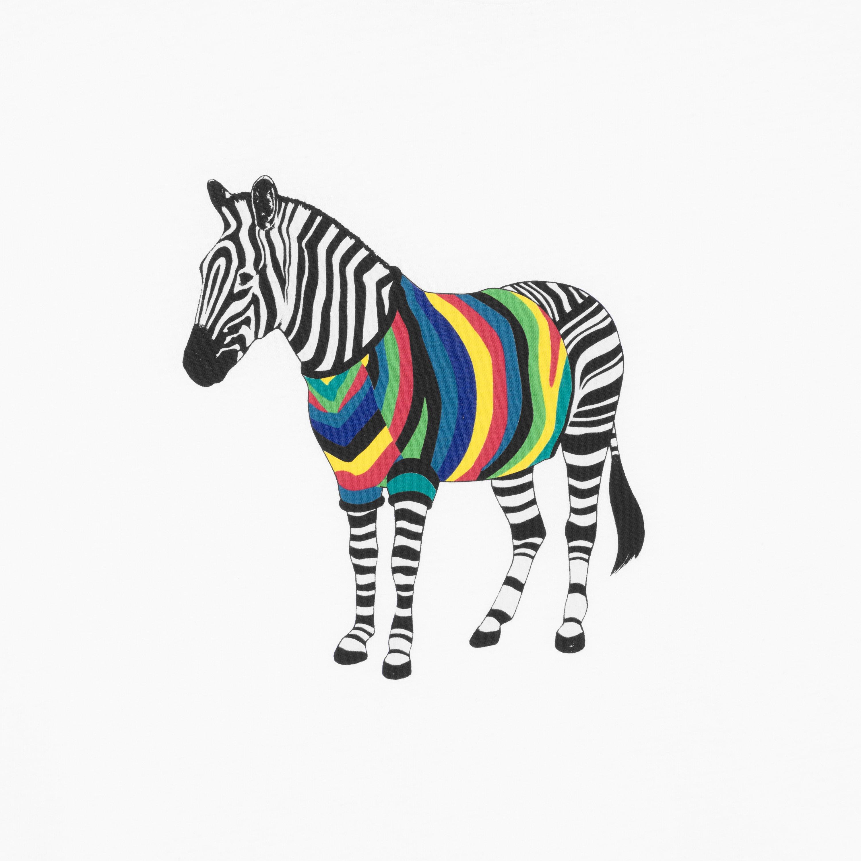 White 01 - PS Paul Smith - Men's Regular Fit Zebra Print T-Shirt - 5