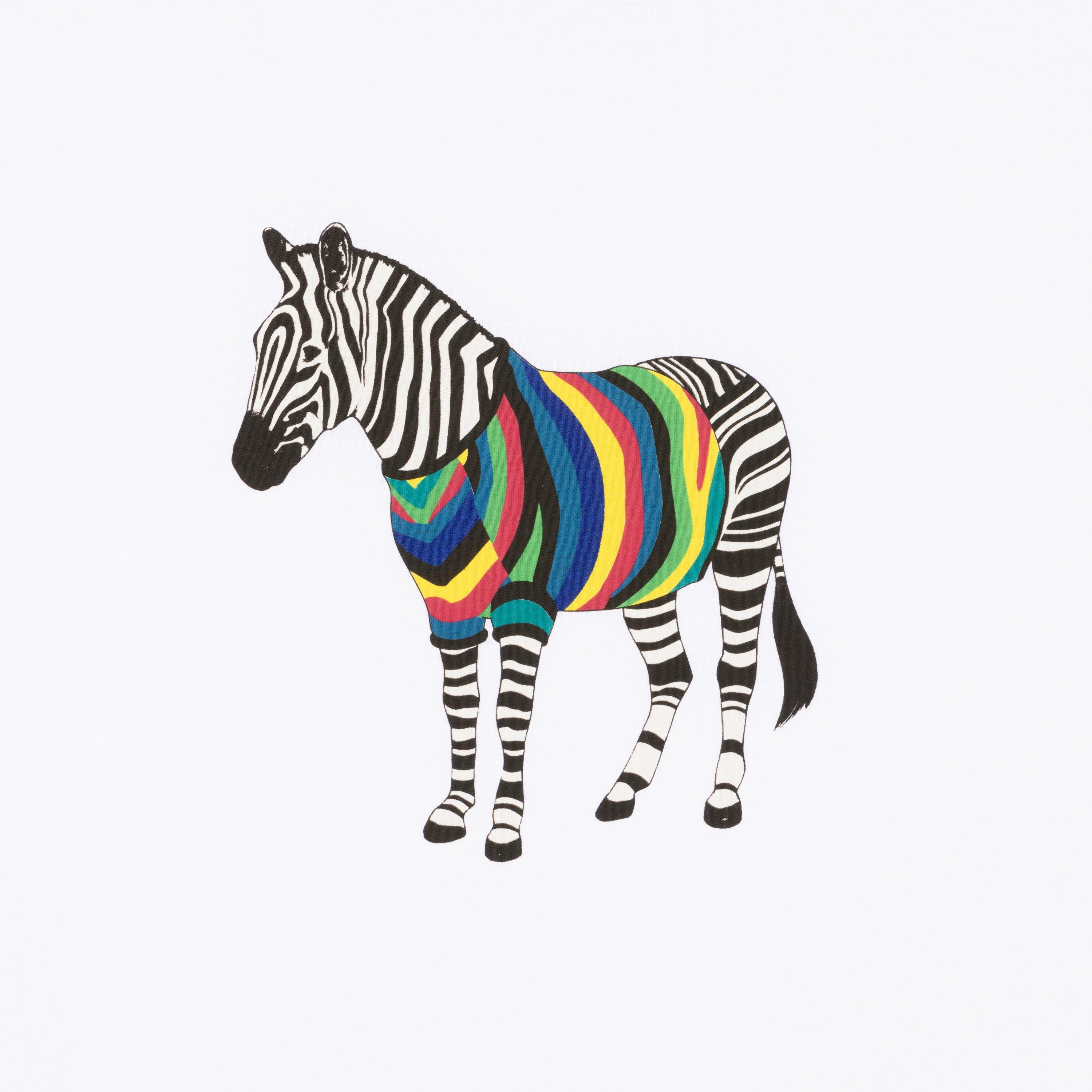 White 01 - PS Paul Smith - Men's Regular Fit Zebra Print T-Shirt - 6