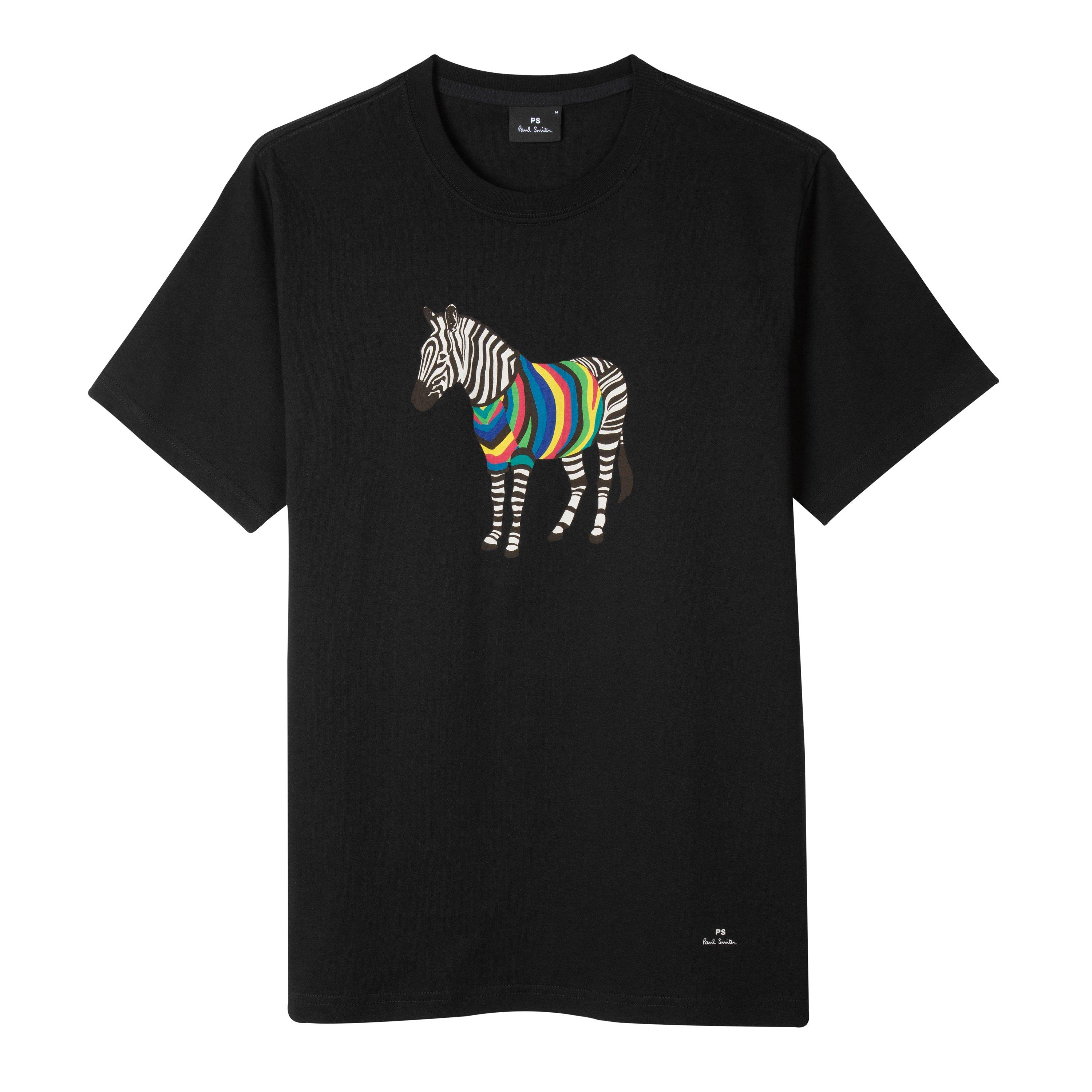 Ps Paul Smith Men's Regular Fit Zebra Print T-Shirt - Black 79 - 2XL