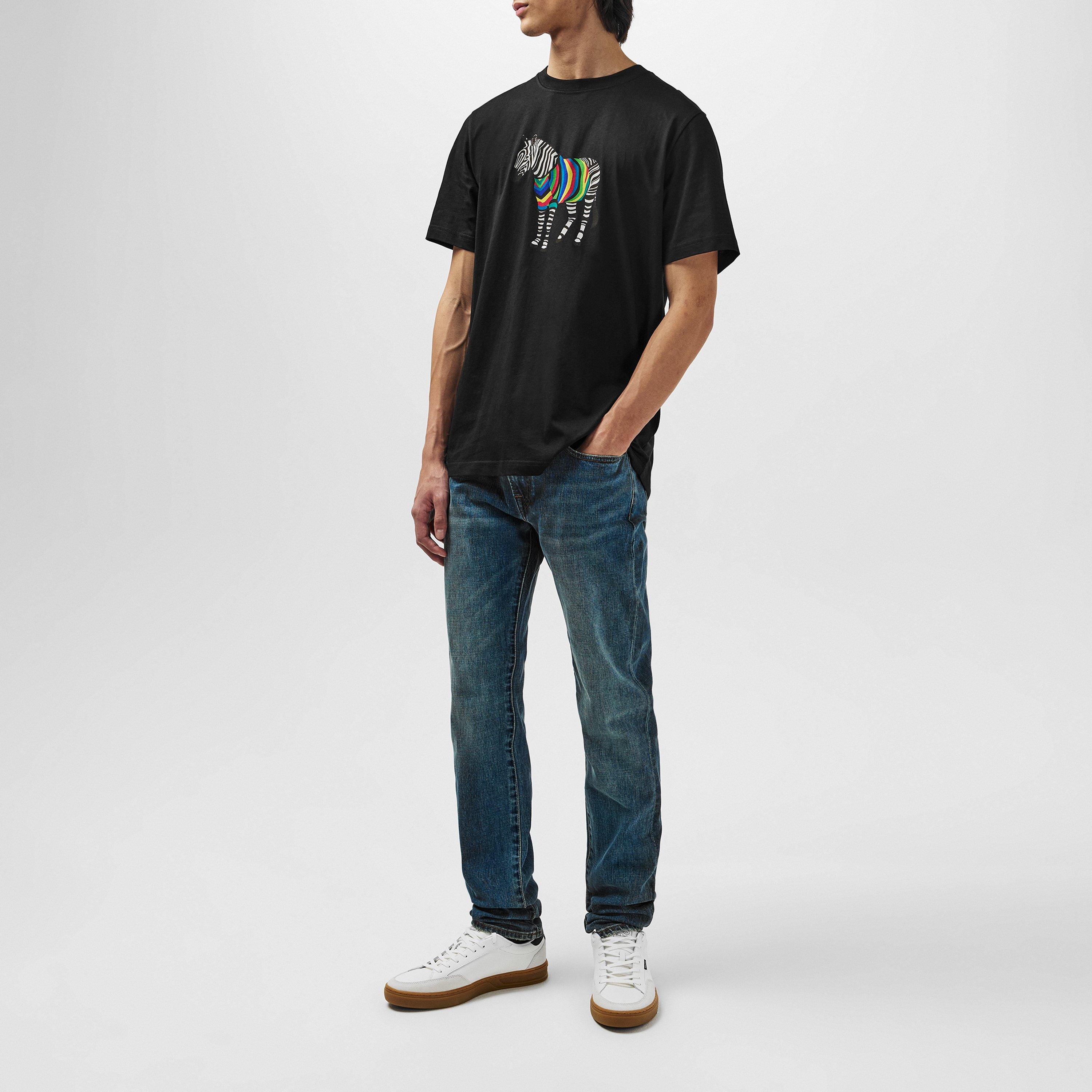 Black 79 - PS Paul Smith - Men's Regular Fit Zebra Print T-Shirt - 5