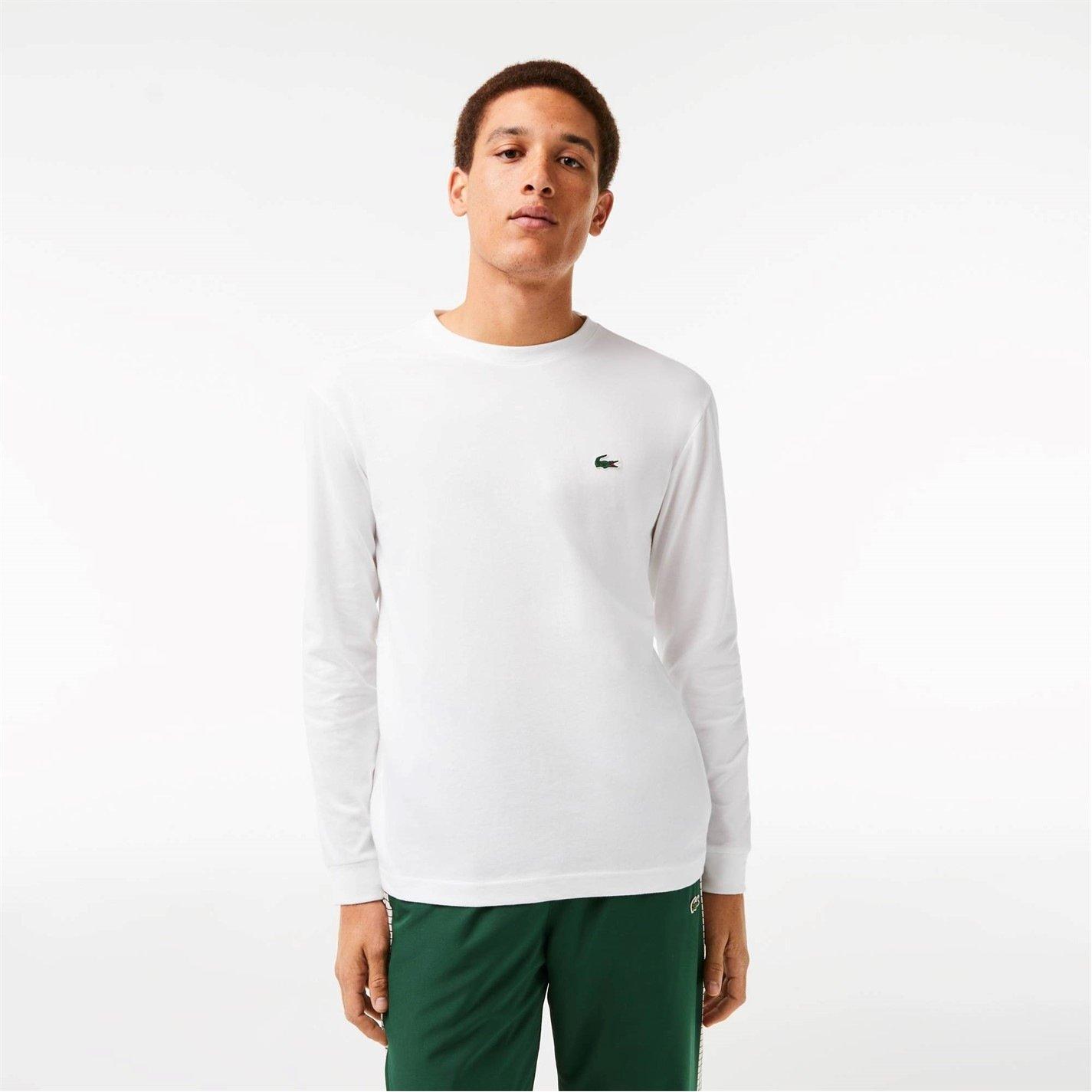 White 001 - Lacoste - Logo Long Sleeve T Shirt - 3