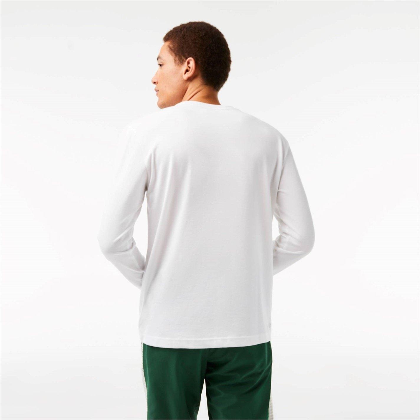 White 001 - Lacoste - Logo Long Sleeve T Shirt - 4