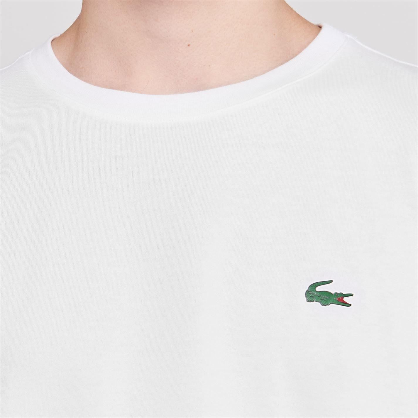 White 001 - Lacoste - Logo Long Sleeve T Shirt - 5
