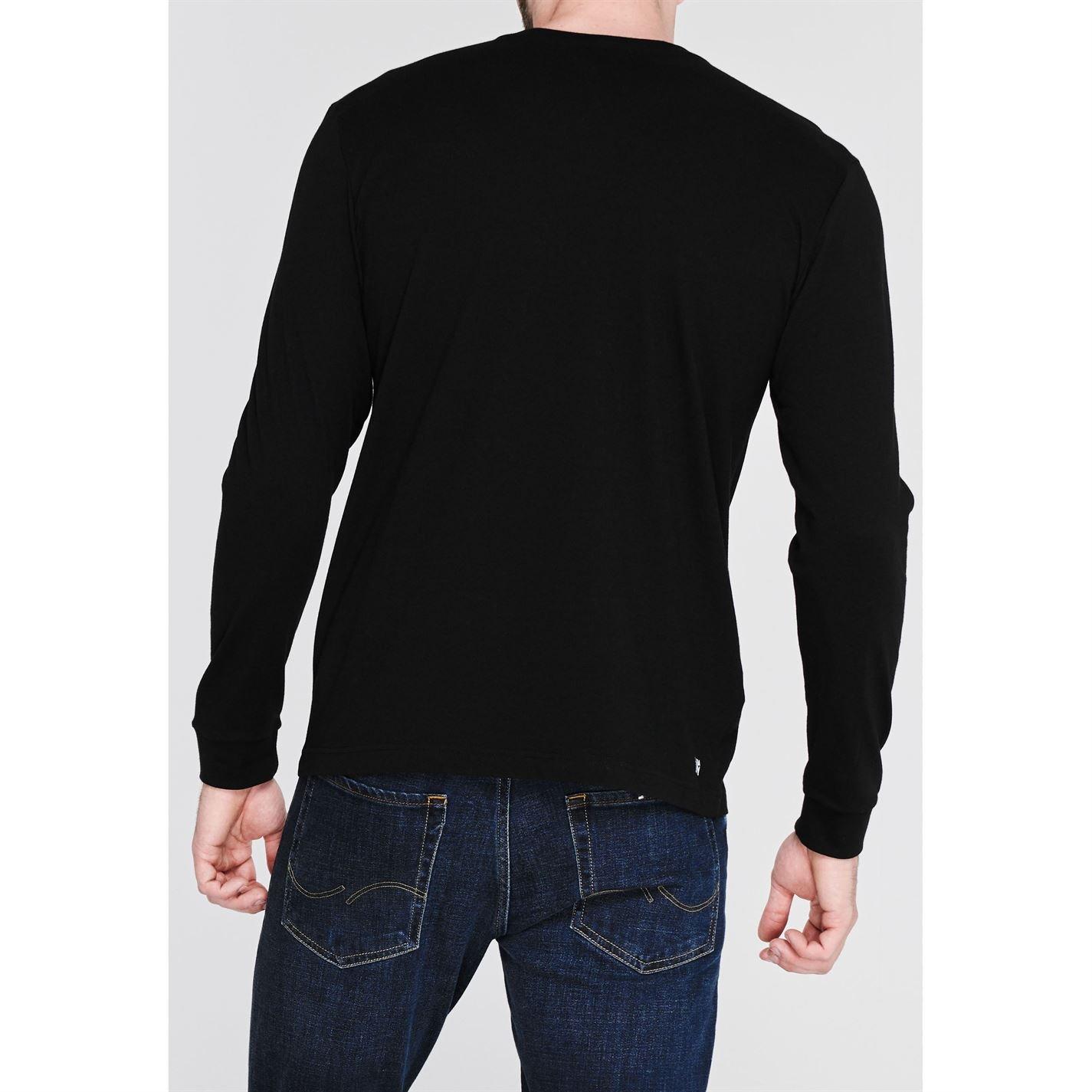 Noir 031 - Lacoste - Basic Logo Long Sleeve T Shirt - 4