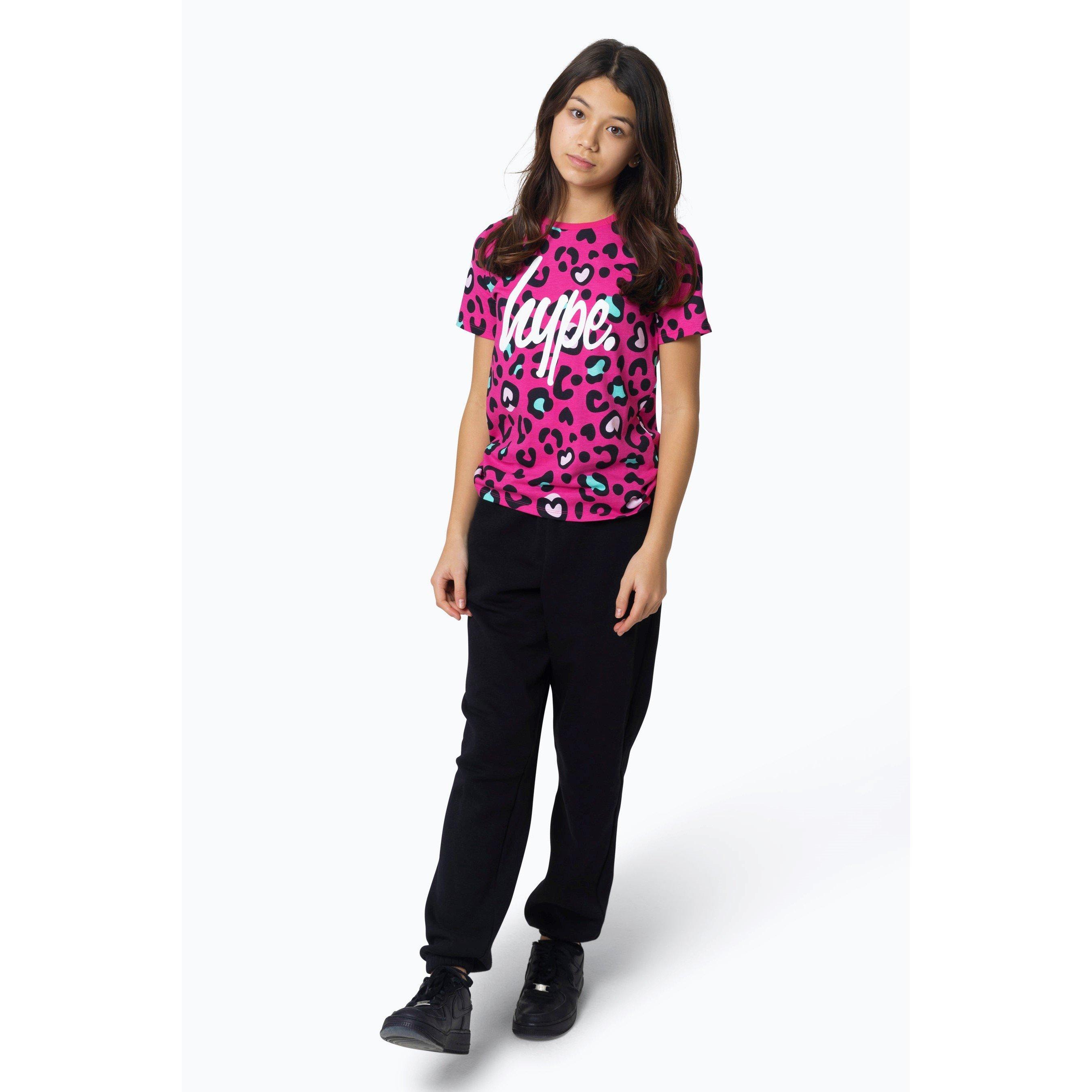 Pink - Hype - Leopard Regular Fit T-Shirt - 4