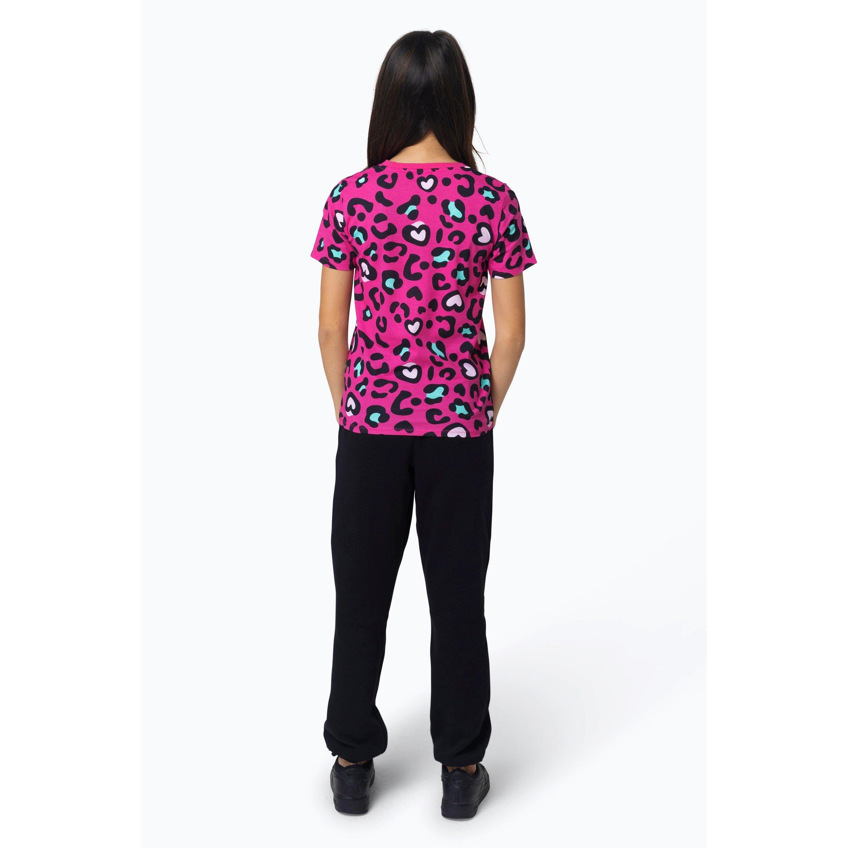 Pink - Hype - Leopard Regular Fit T-Shirt - 5