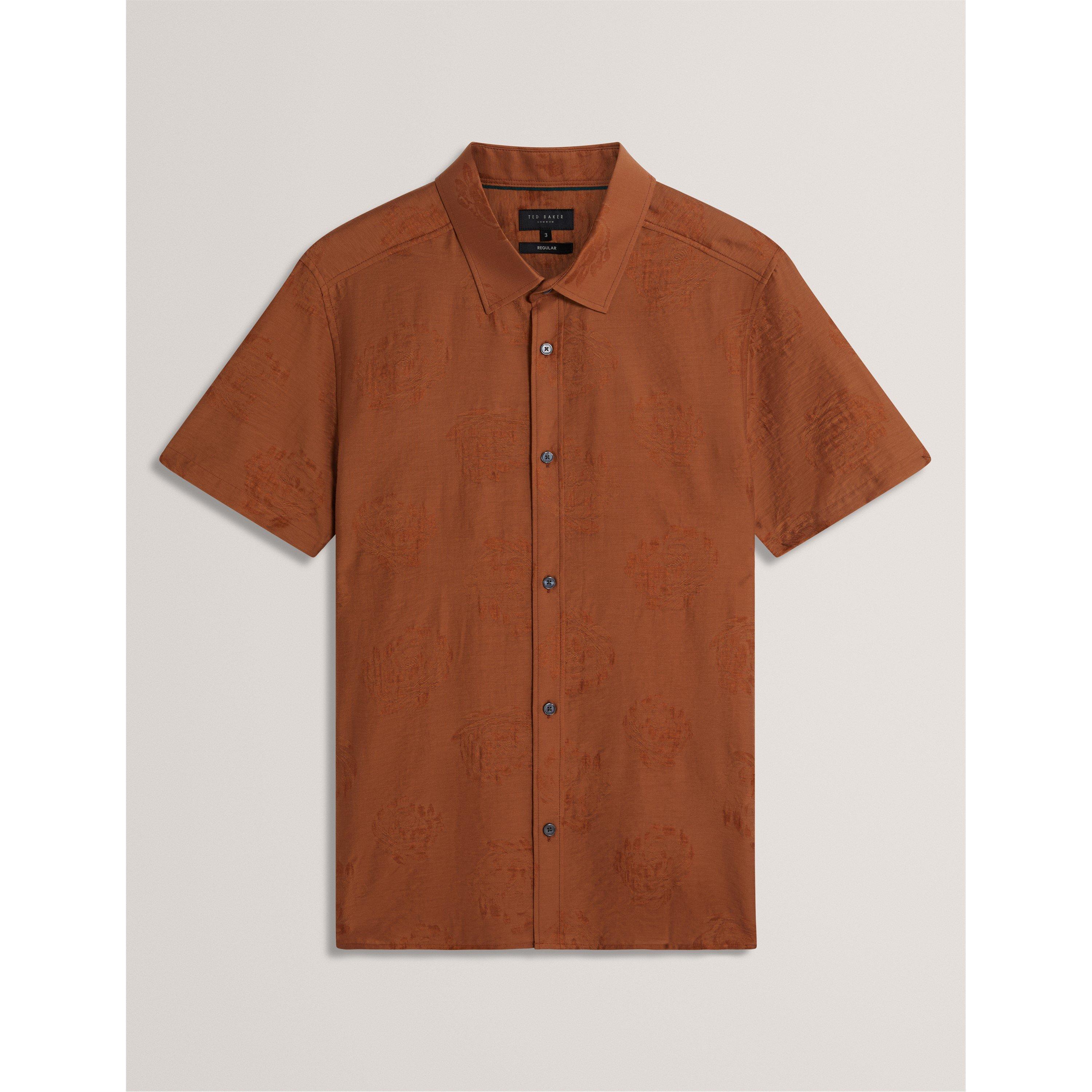 Brn-Red - Ted Baker - Ted SS Reg JacqShirt Sn62 - 1