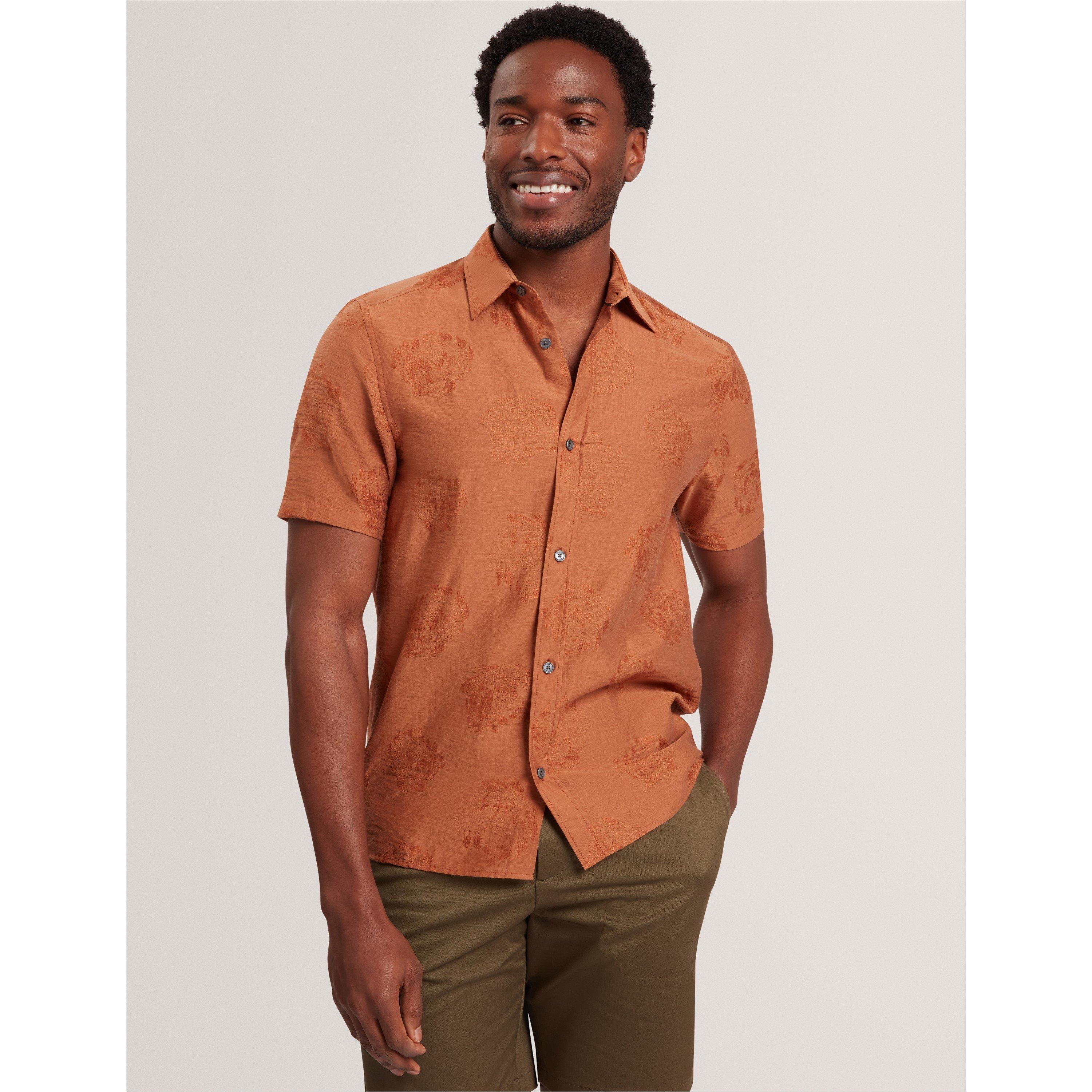 Brn-Red - Ted Baker - Ted SS Reg JacqShirt Sn62 - 2