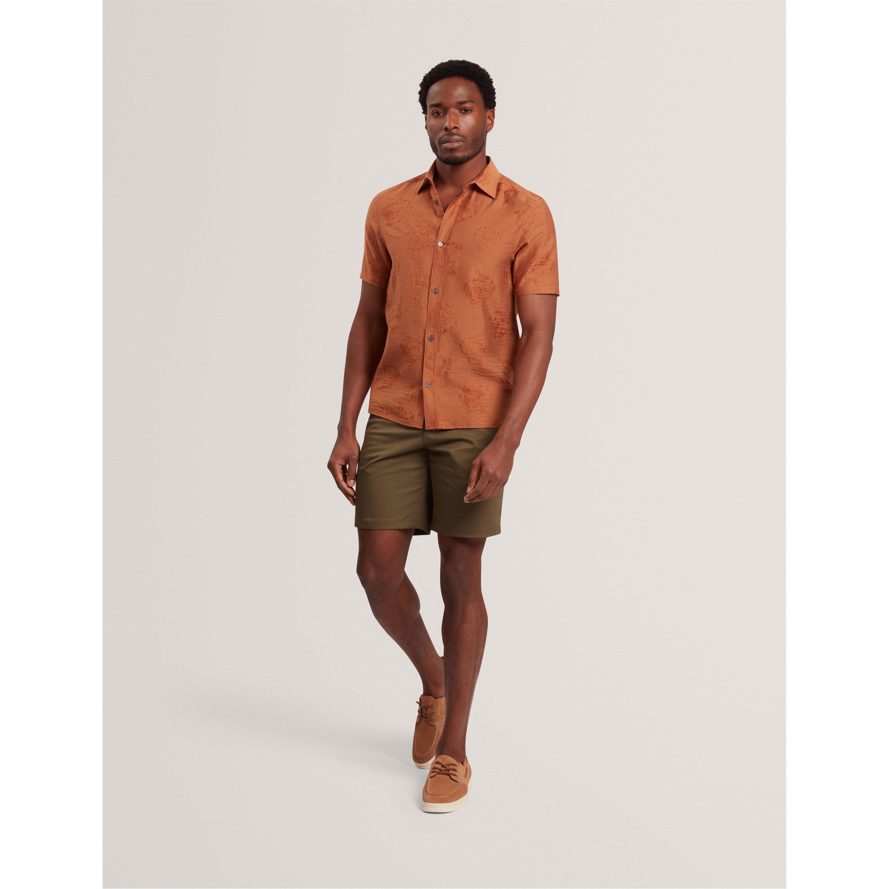 Brn-Red - Ted Baker - Ted SS Reg JacqShirt Sn62 - 5