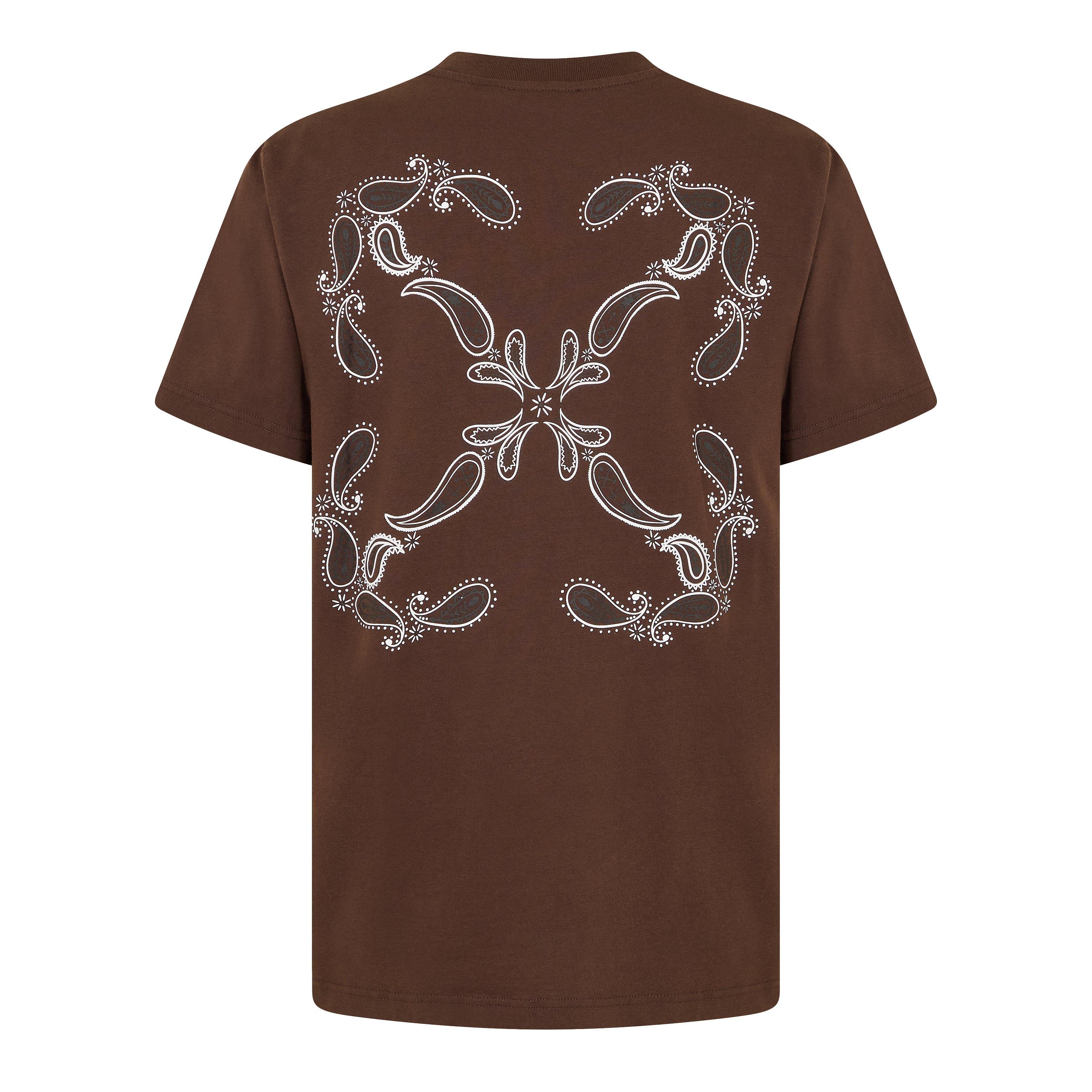 Chocolate-White - Off White - Men's Bandana T-Shirt - 1