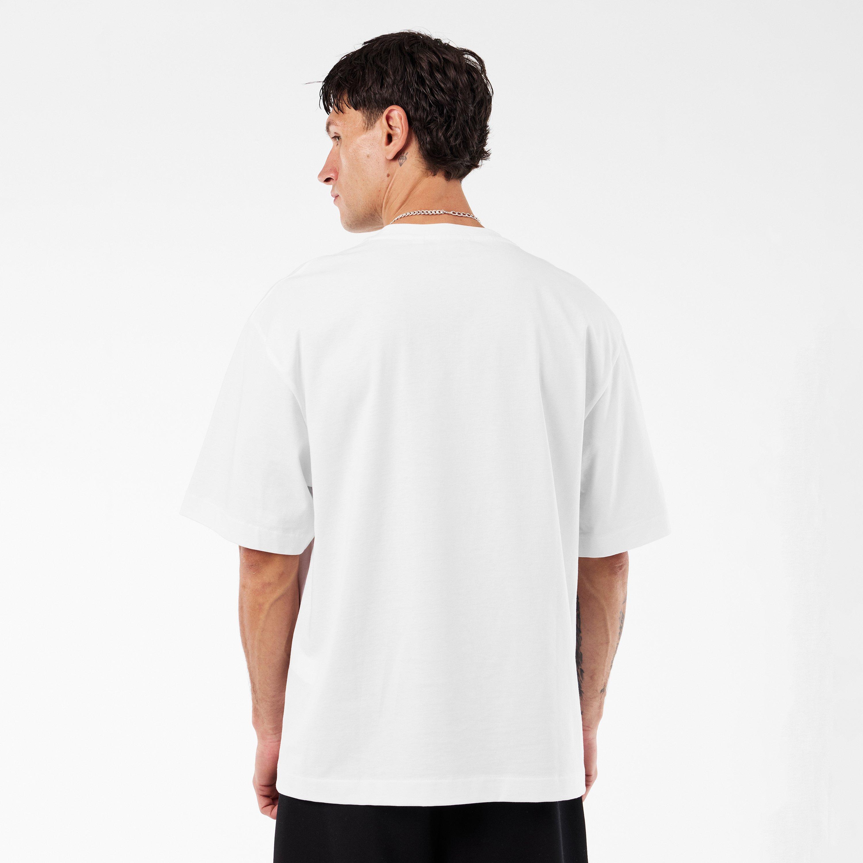 Hvid-sort - Off White - Flower Skate Regular Fit T-Shirt - 4