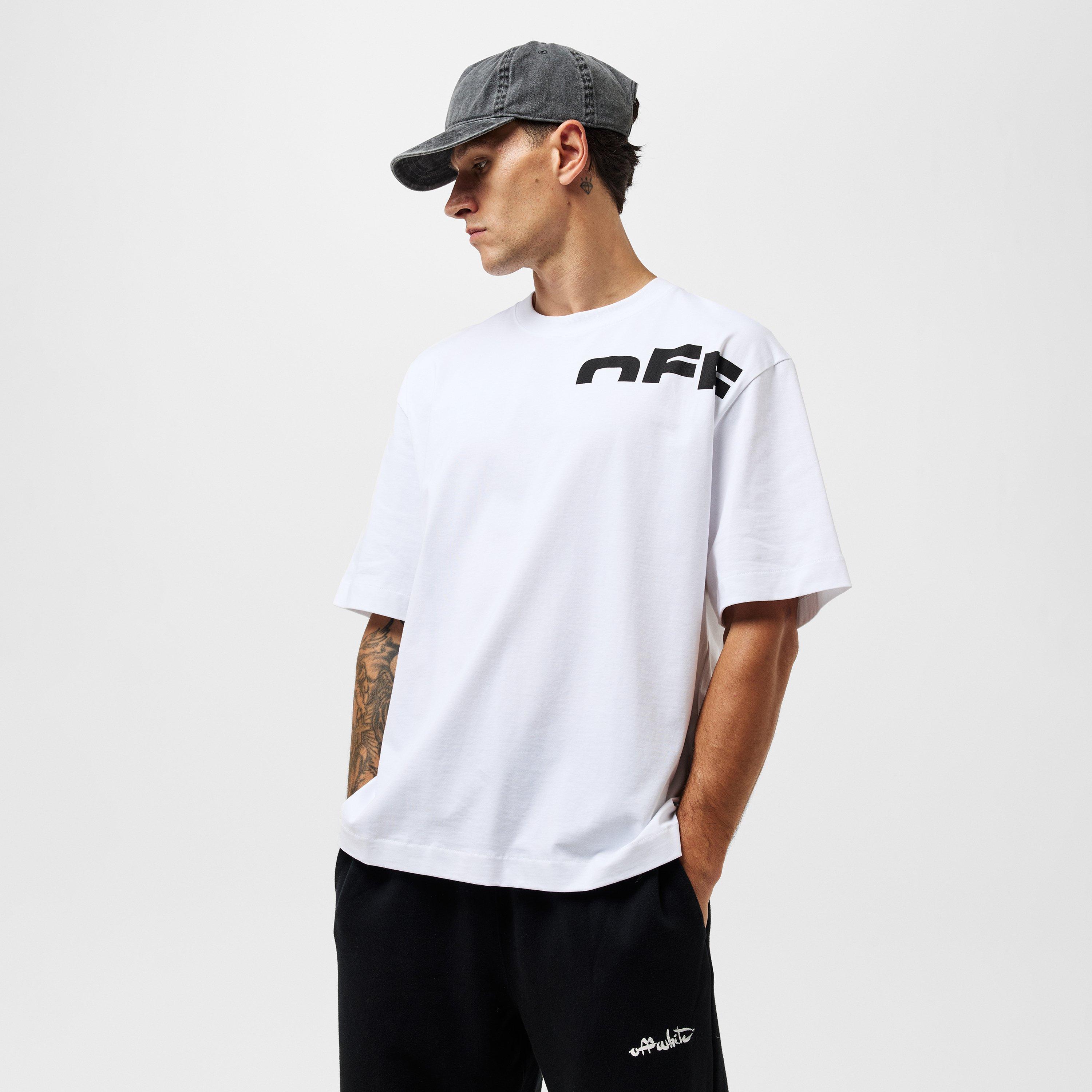 Hvid-sort - Off White - Shred Regular Fit T-Shirt - 3