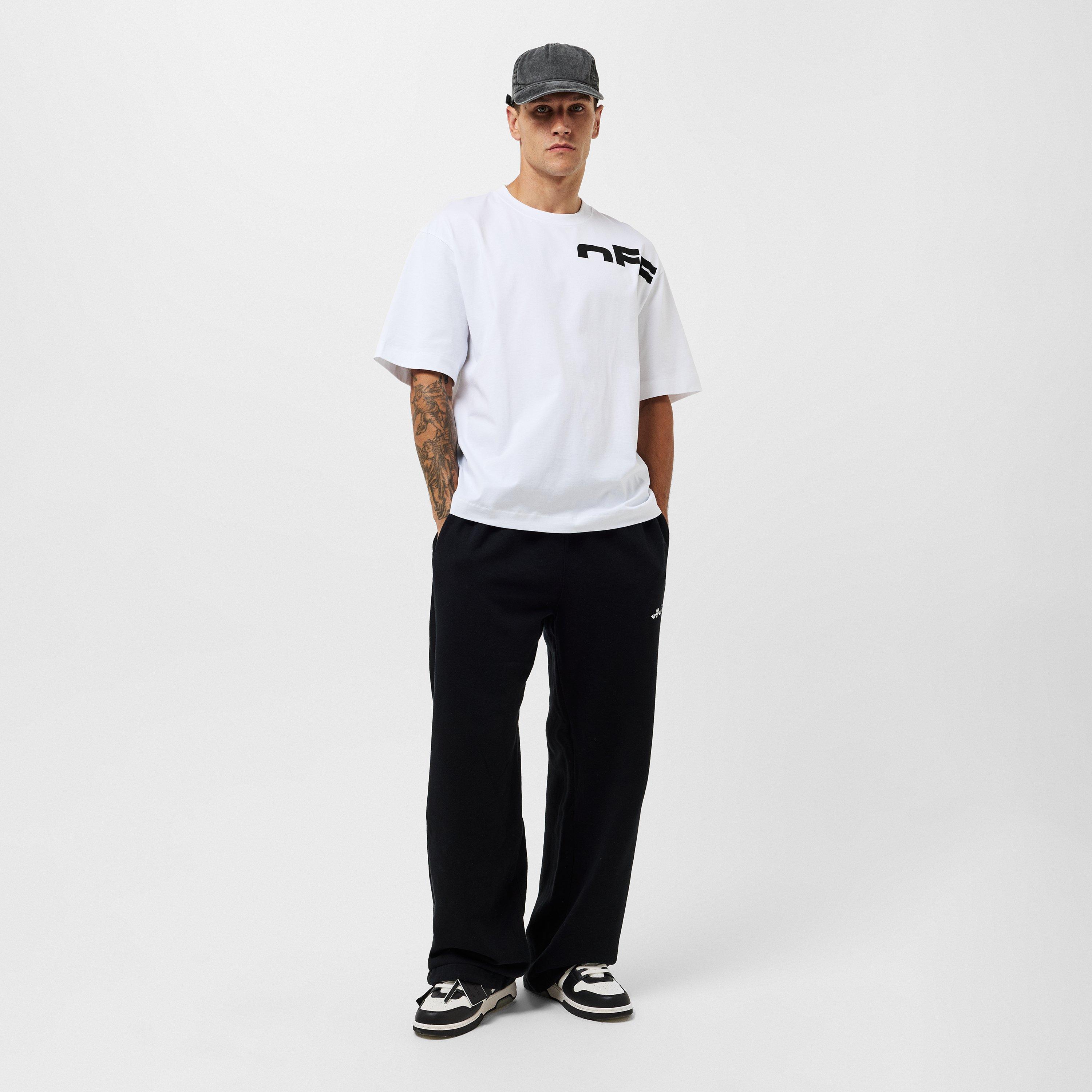 Hvid-sort - Off White - Shred Regular Fit T-Shirt - 6