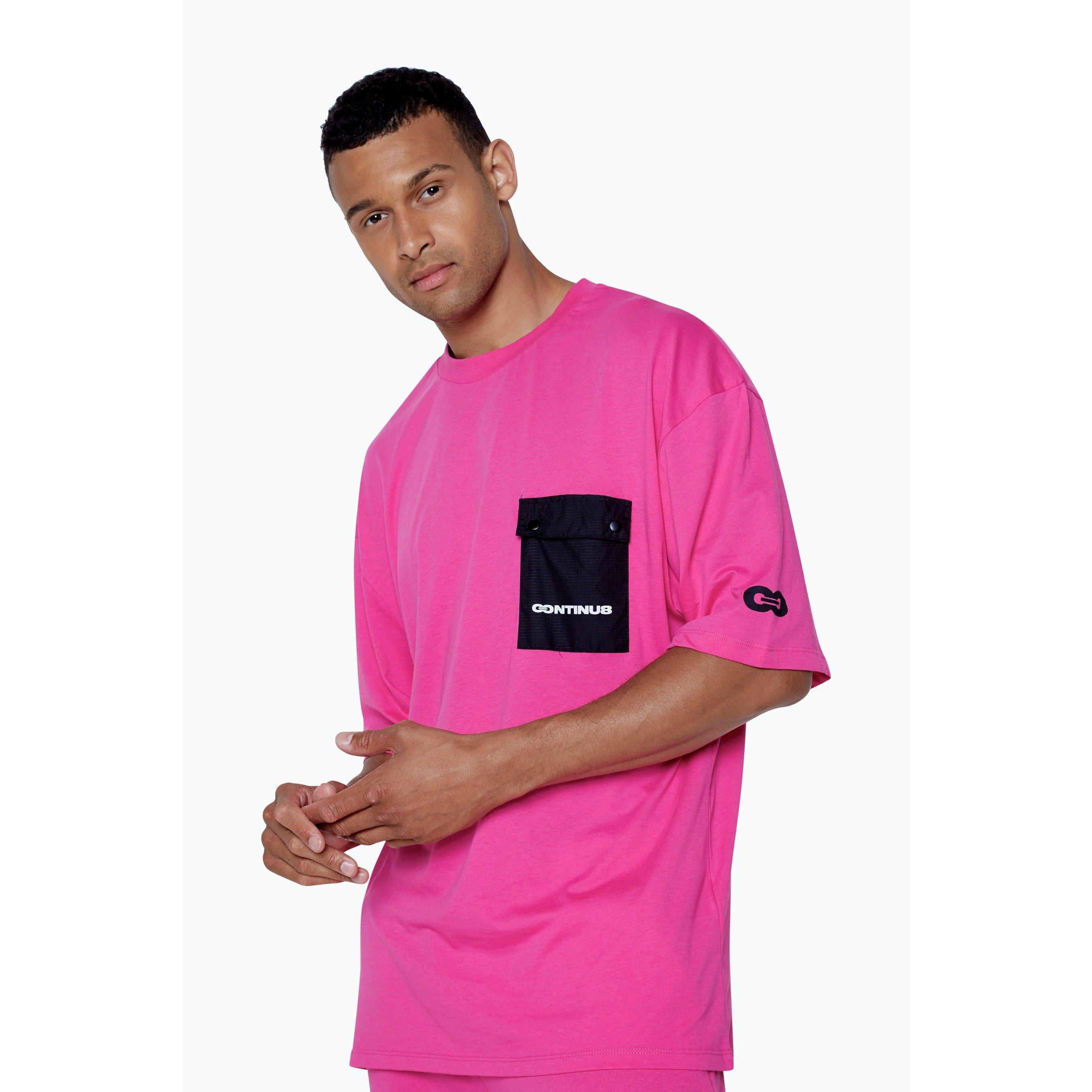 Lyserød - Hype - Regular Fit Cargo Pocket T-Shirt - 2