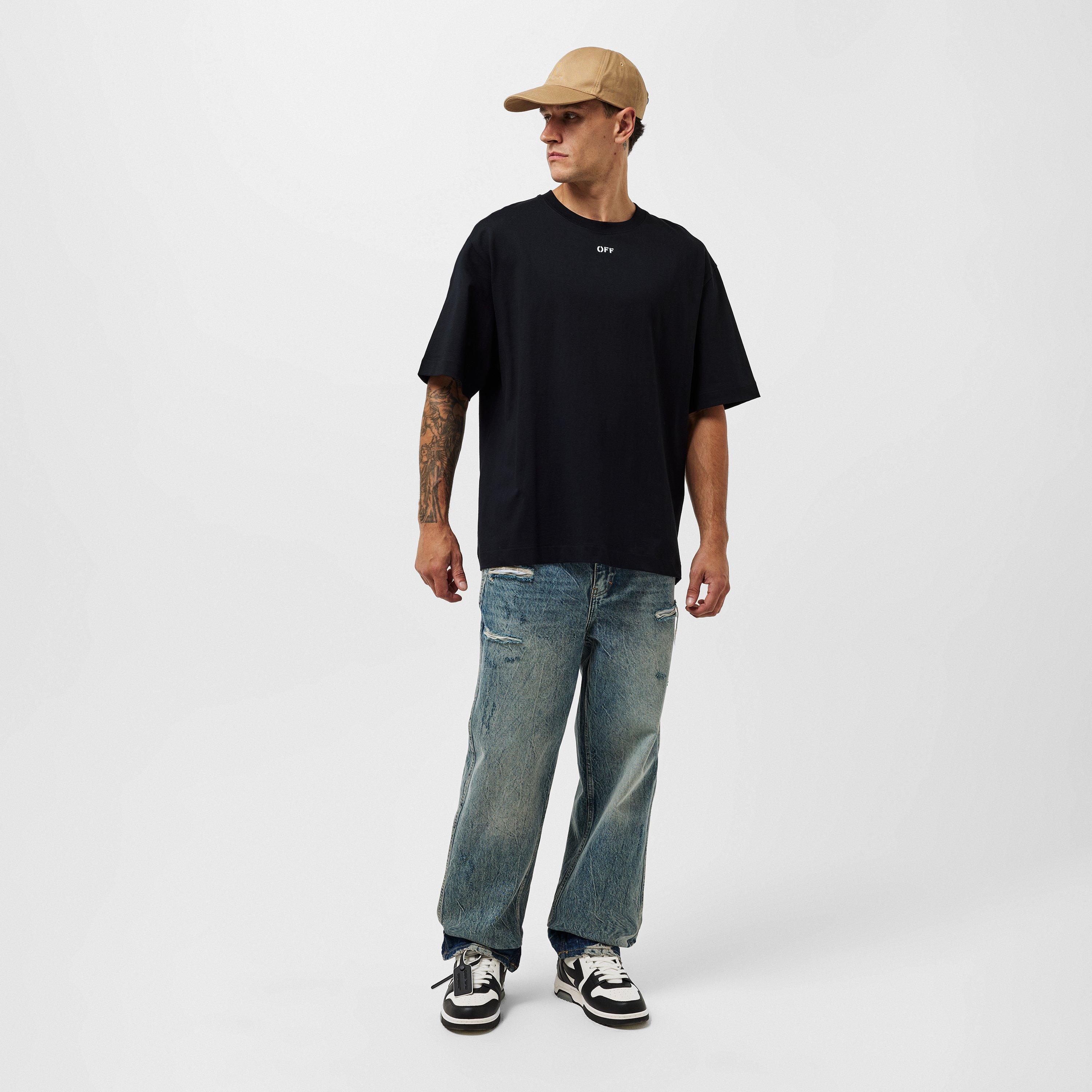 Black/Aqua - Off White - Arrow Skate Regular Fit T-Shirt - 6