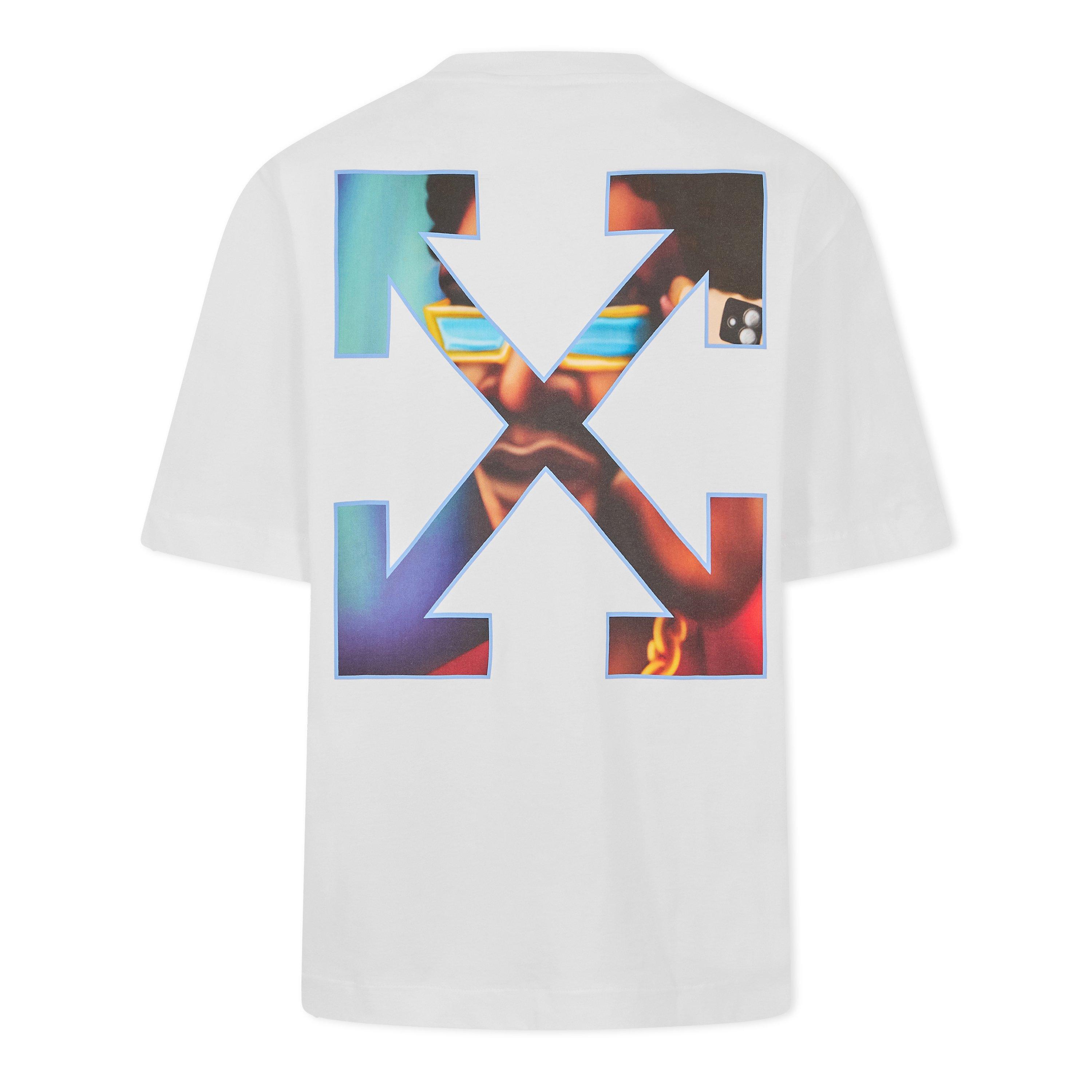 Off White Men's Barber Skate T-Shirt - White-Serenity - XS