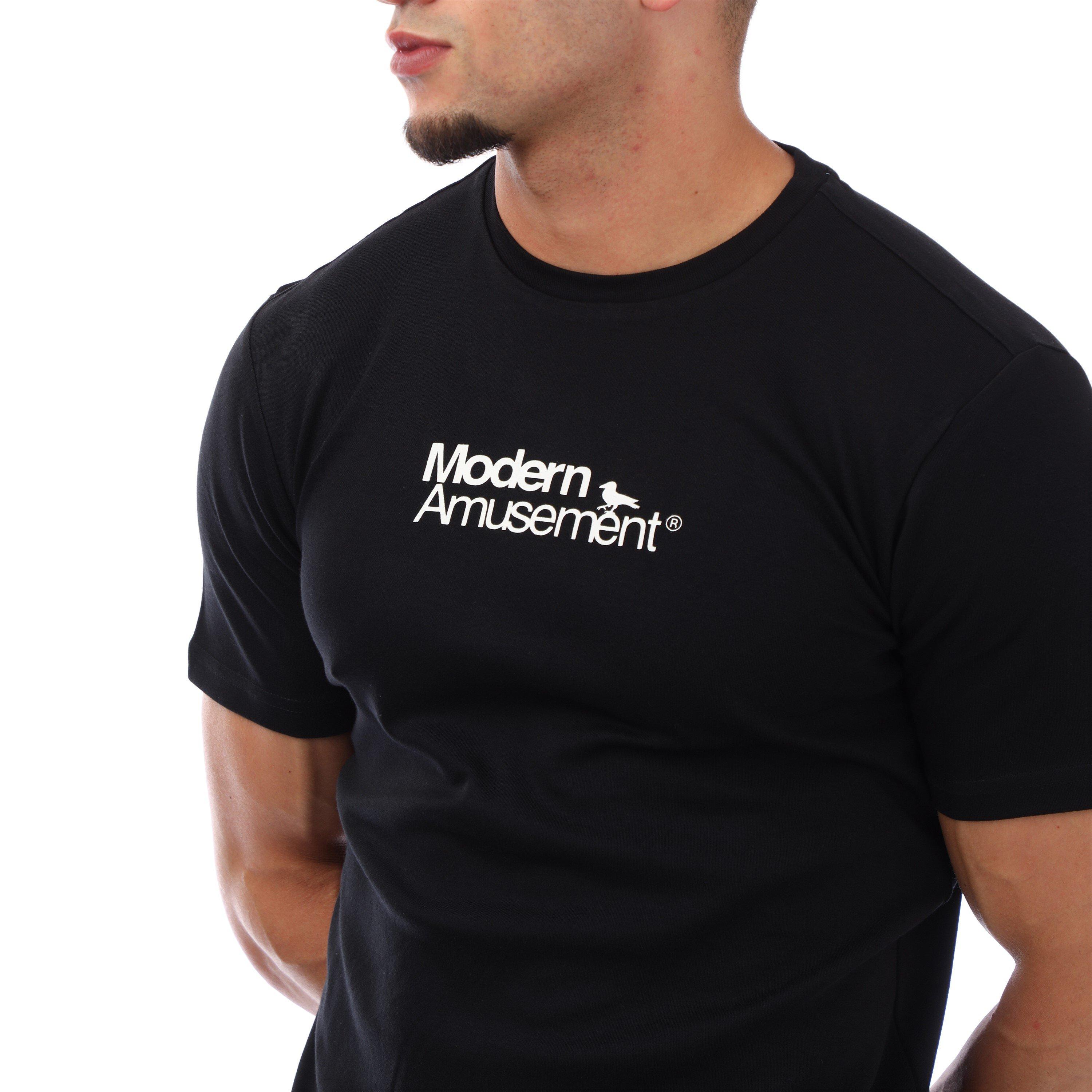 Black - Modern Amusement - Regular Fit Slogan T-Shirt - 2