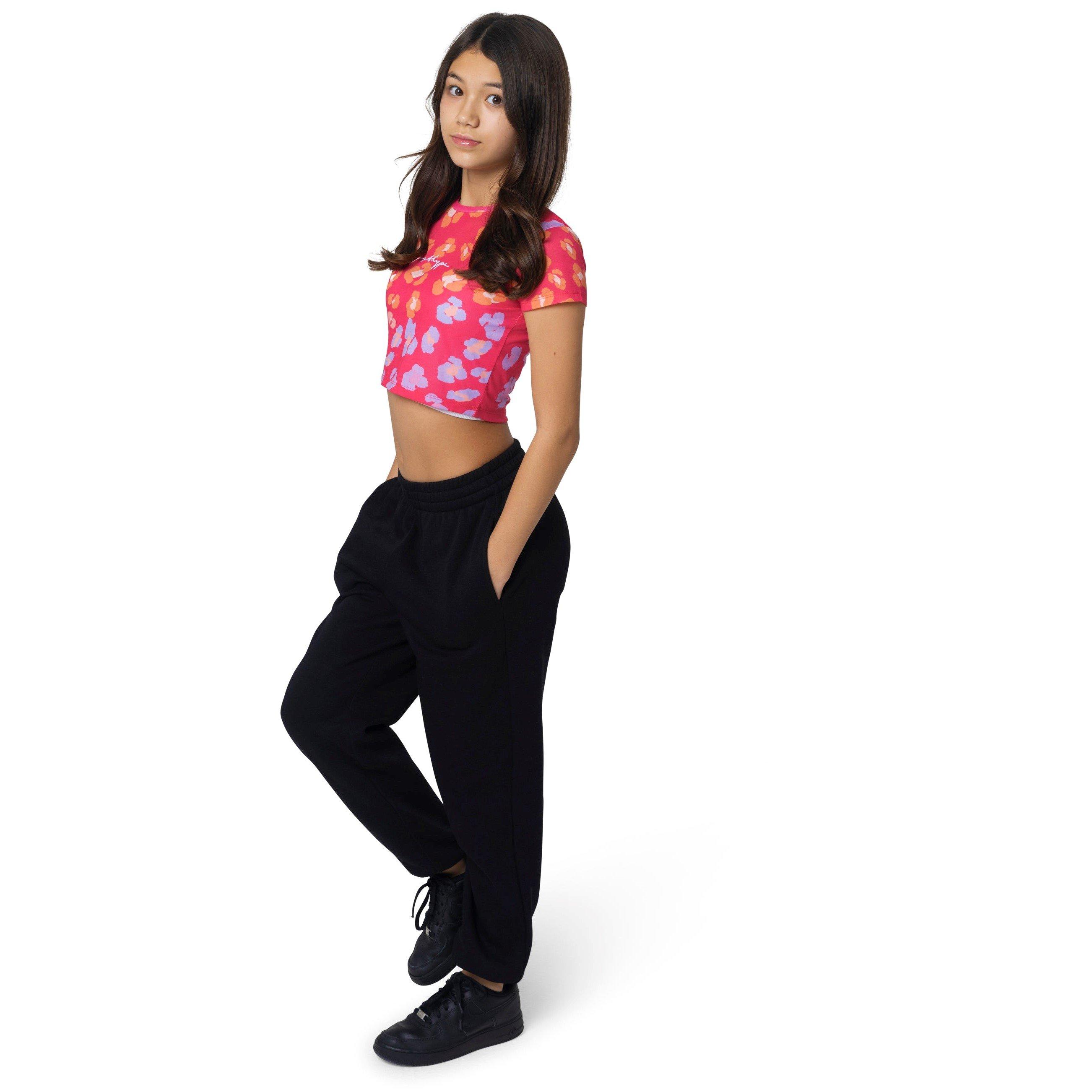 Lyserød - Hype - Leopard Regular Fit T-Shirt - 2