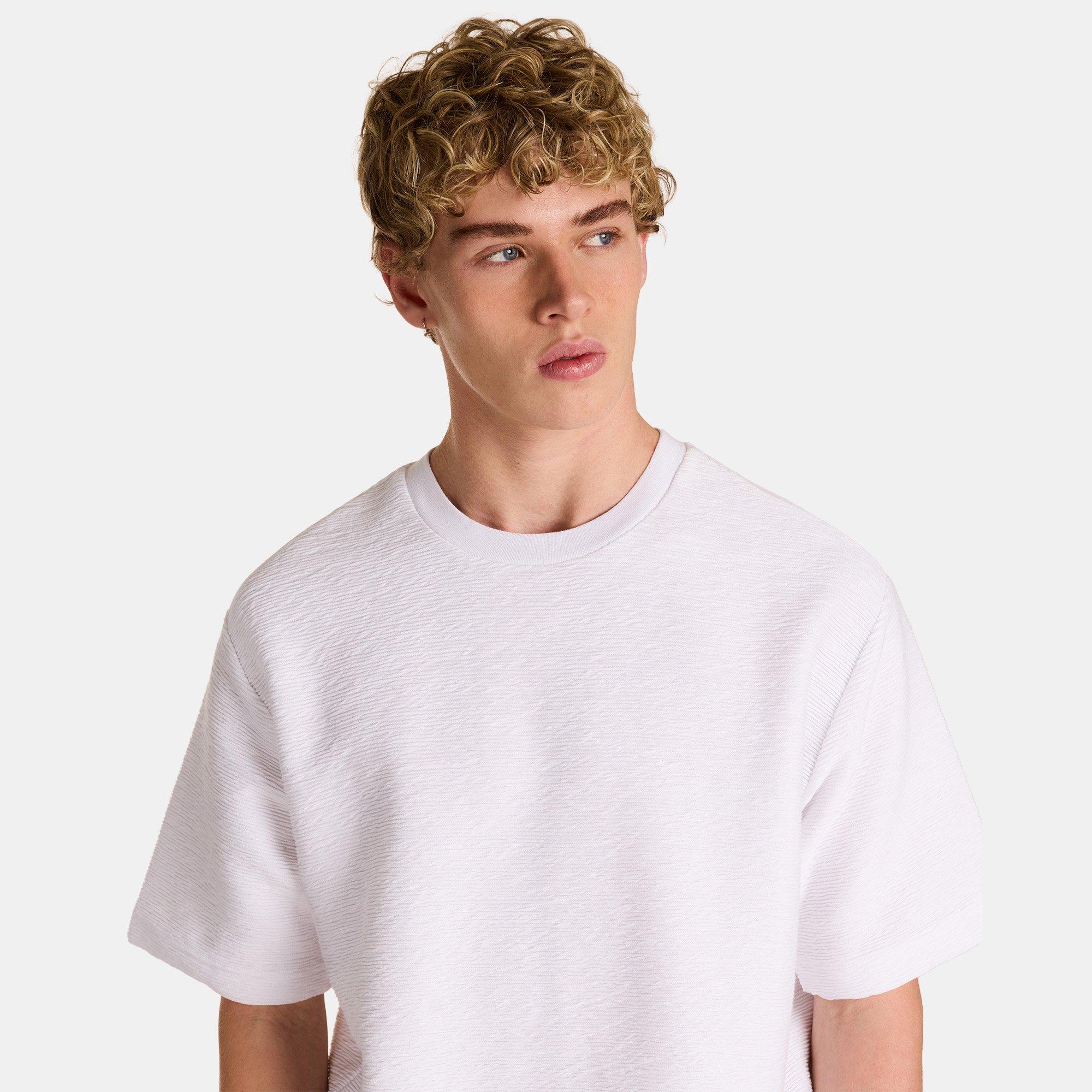 White - Prevu - Men's Ottoman Tee T-Shirt - 5