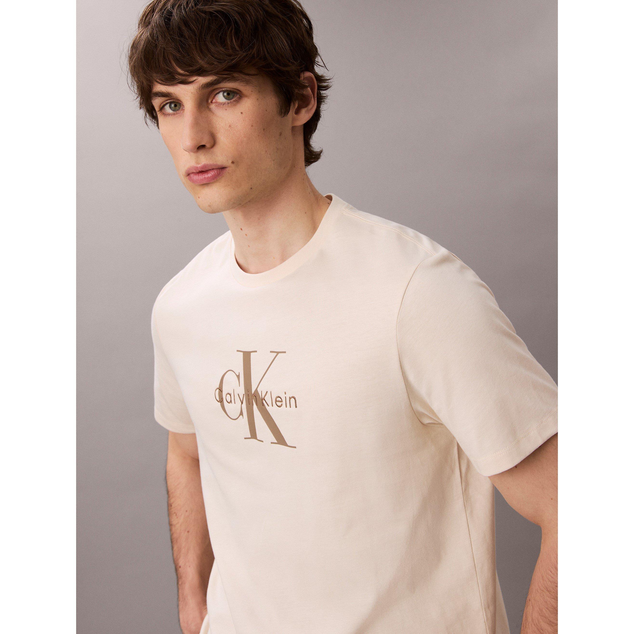 Chalk 67U - Calvin Klein Jeans - Men's CKJ Monogram Regular Fit T-Shirt - 3