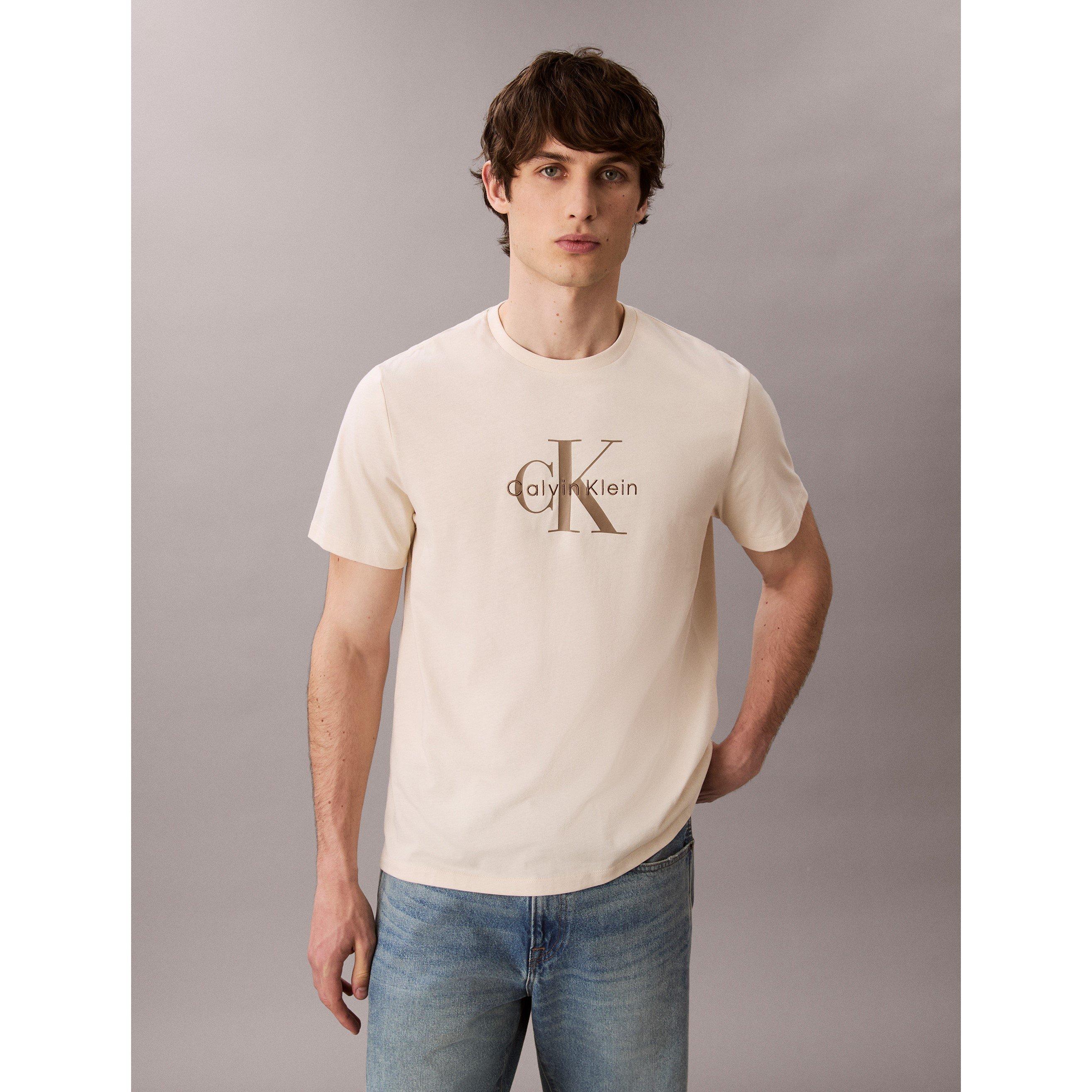Chalk 67U - Calvin Klein Jeans - Men's CKJ Monogram Regular Fit T-Shirt - 5