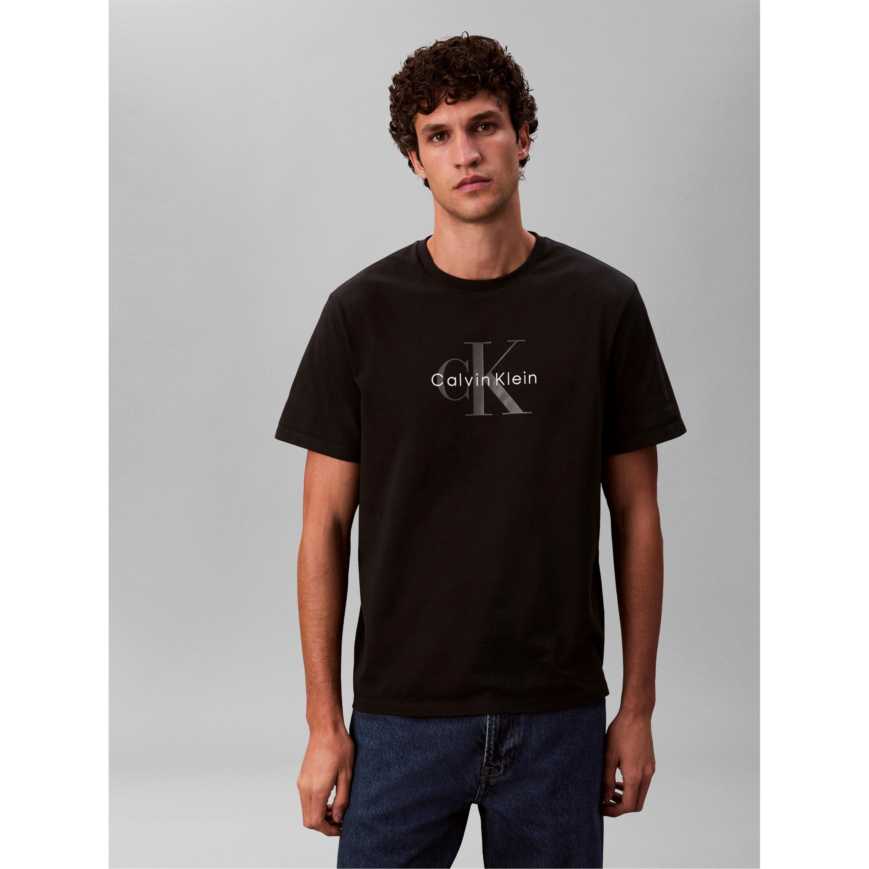 Black UB1 - Calvin Klein Jeans - Men's Monogram T-Shirt - 2