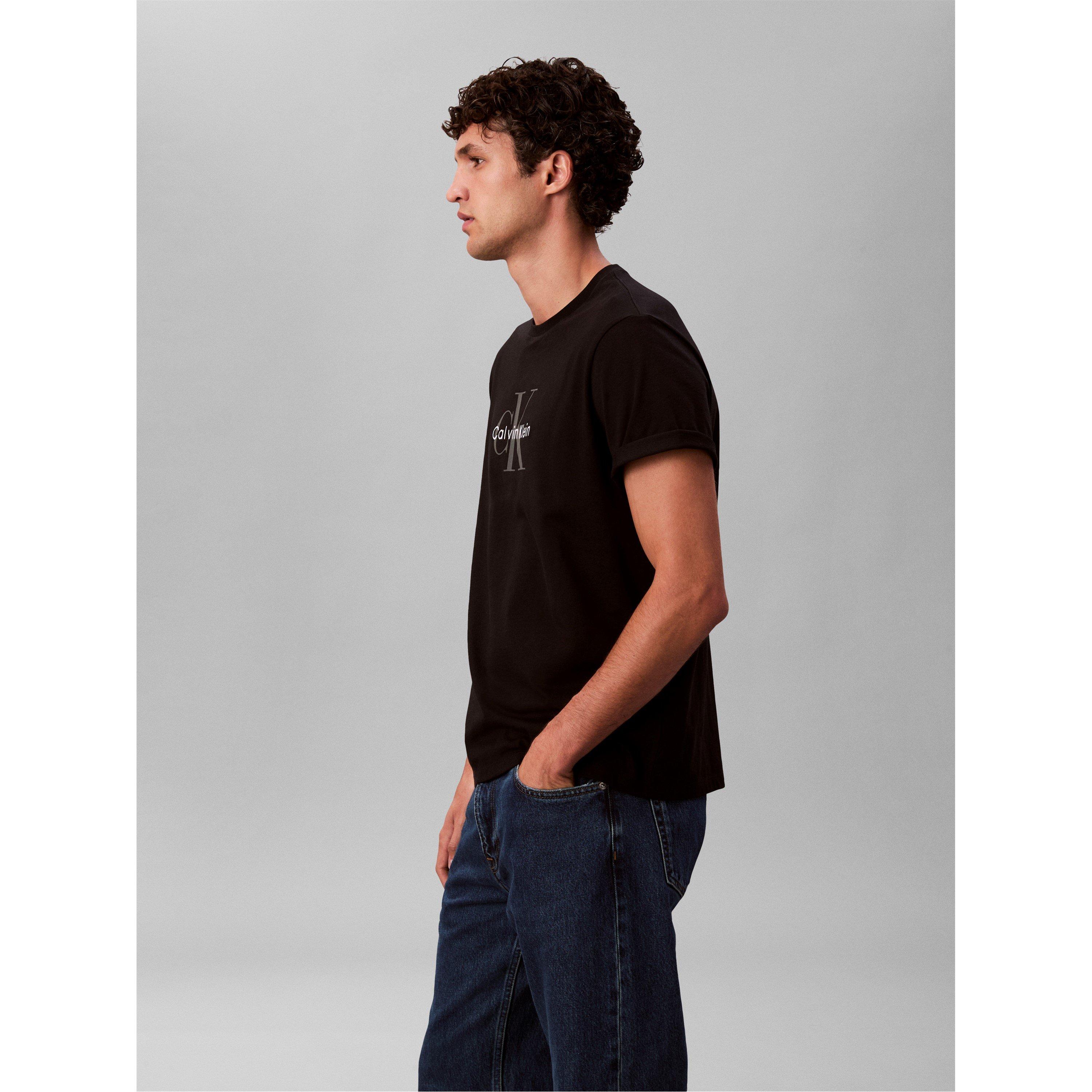 Black UB1 - Calvin Klein Jeans - Men's Monogram T-Shirt - 4