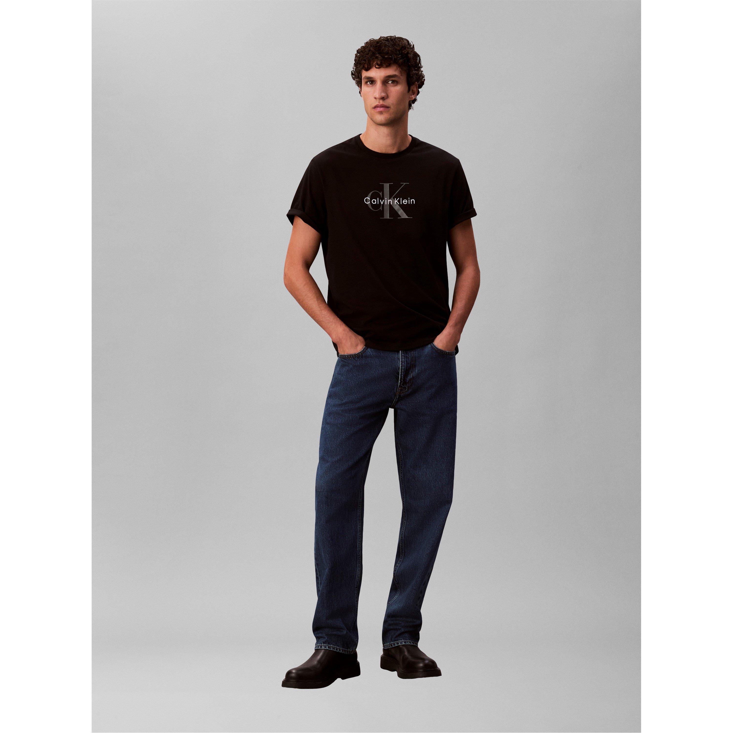 Black UB1 - Calvin Klein Jeans - Men's Monogram T-Shirt - 5