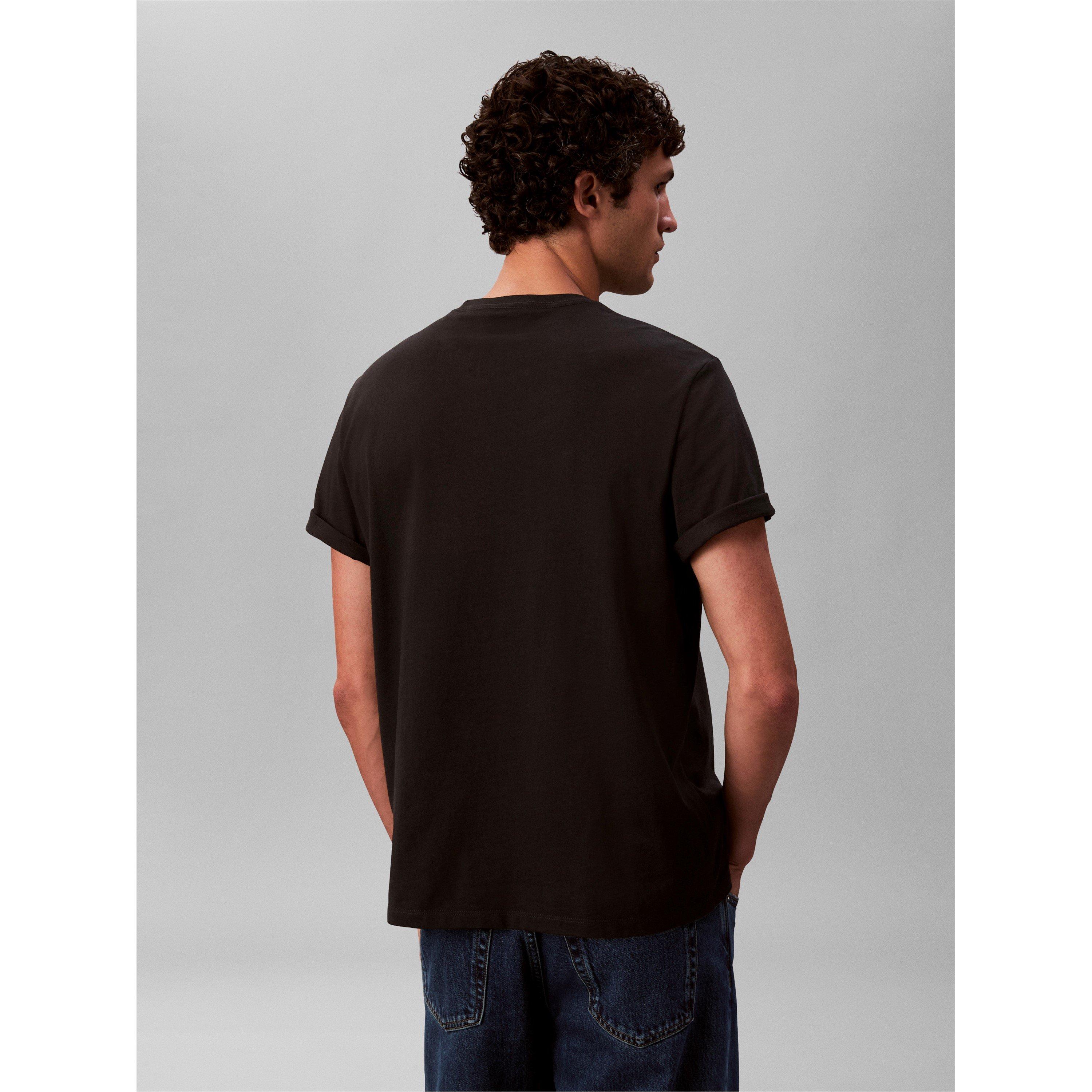 Black UB1 - Calvin Klein Jeans - Men's Monogram T-Shirt - 6