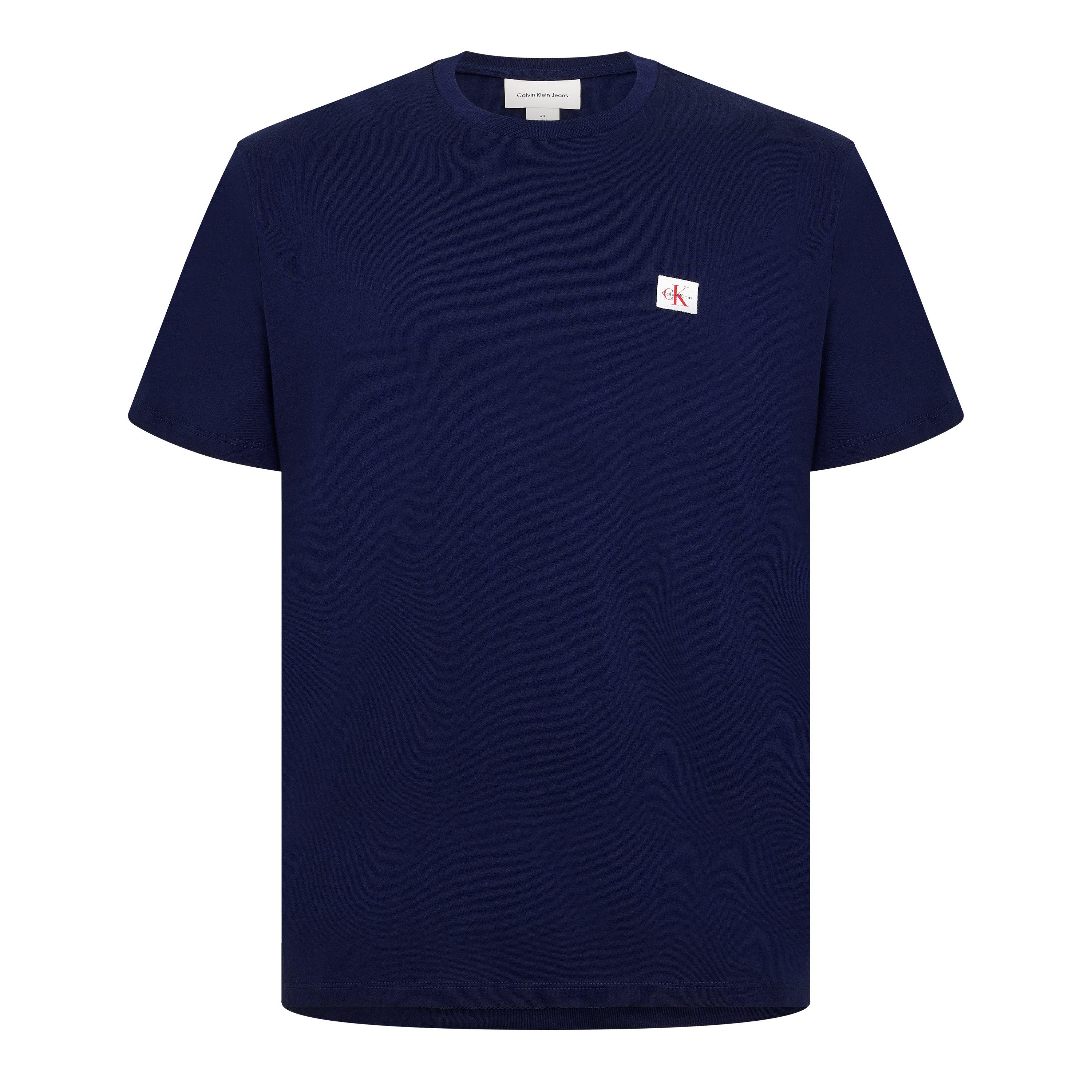 Calvin Klein Jeans Men's Ckj Woven Box Regular Fit T-Shirt - Maritime Blue - L