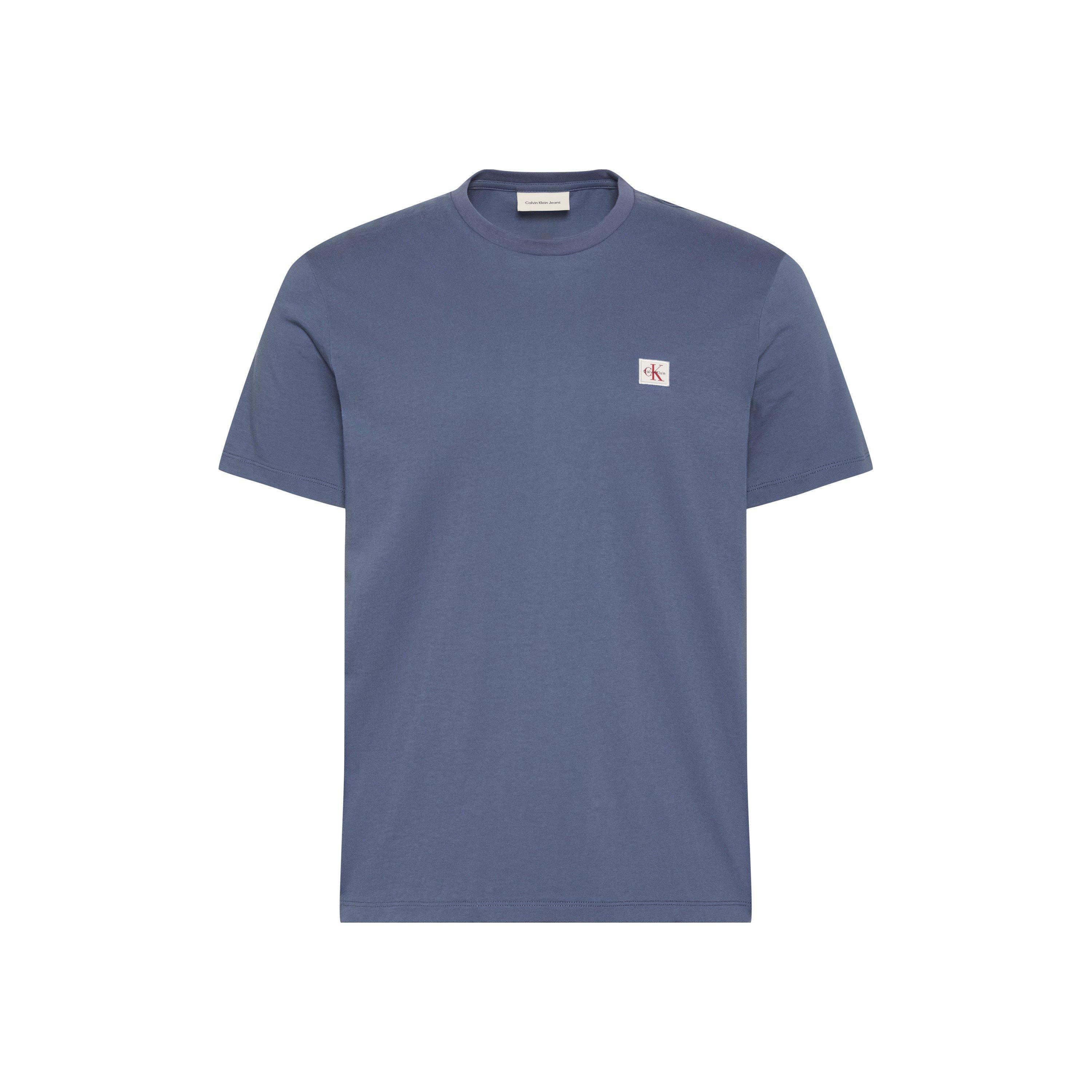Calvin Klein Jeans Men's Ckj Woven Box Regular Fit T-Shirt - Blue Nomad - L