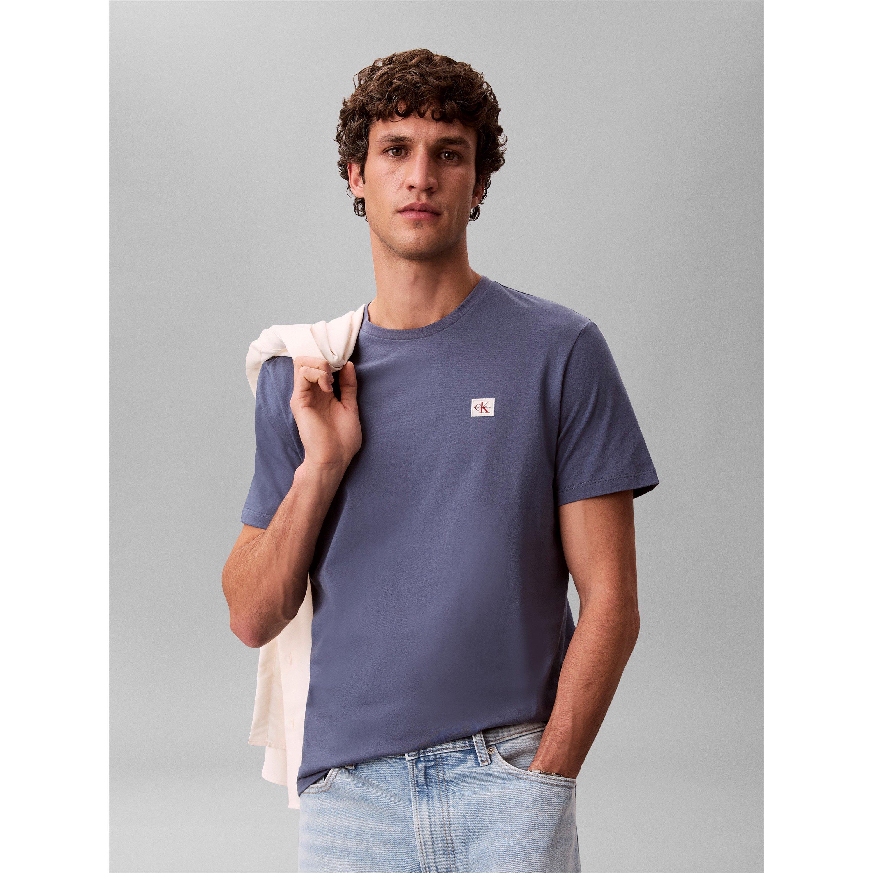 Blue Nomad - Calvin Klein Jeans - Men's CKJ Woven Box Regular Fit T-Shirt - 2