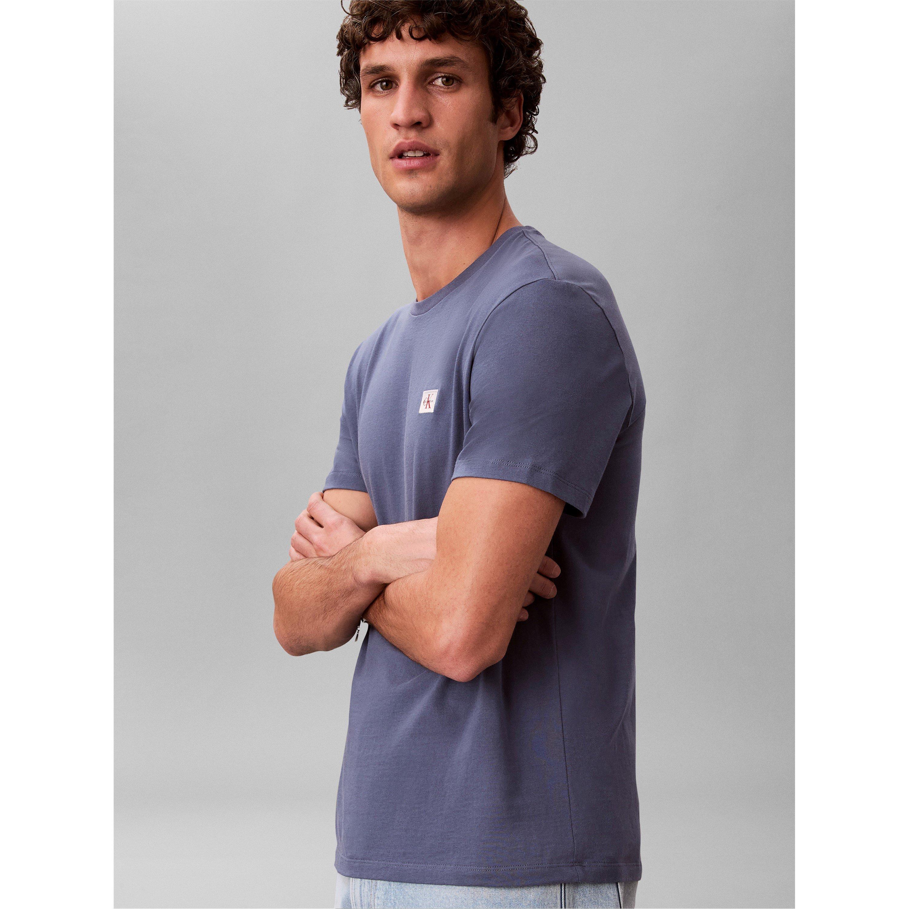 Blue Nomad - Calvin Klein Jeans - Men's CKJ Woven Box Regular Fit T-Shirt - 4