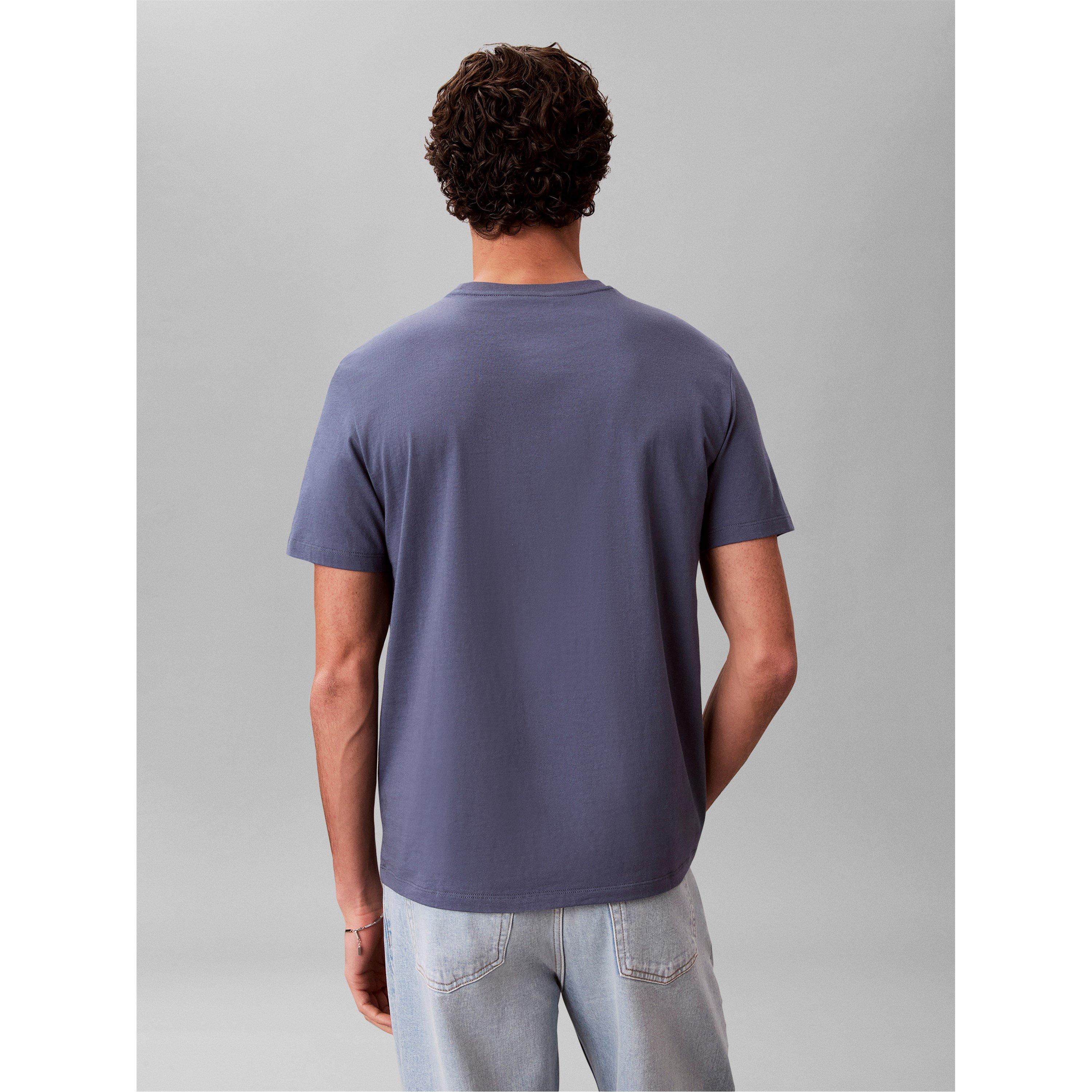 Blue Nomad - Calvin Klein Jeans - Men's CKJ Woven Box Regular Fit T-Shirt - 5