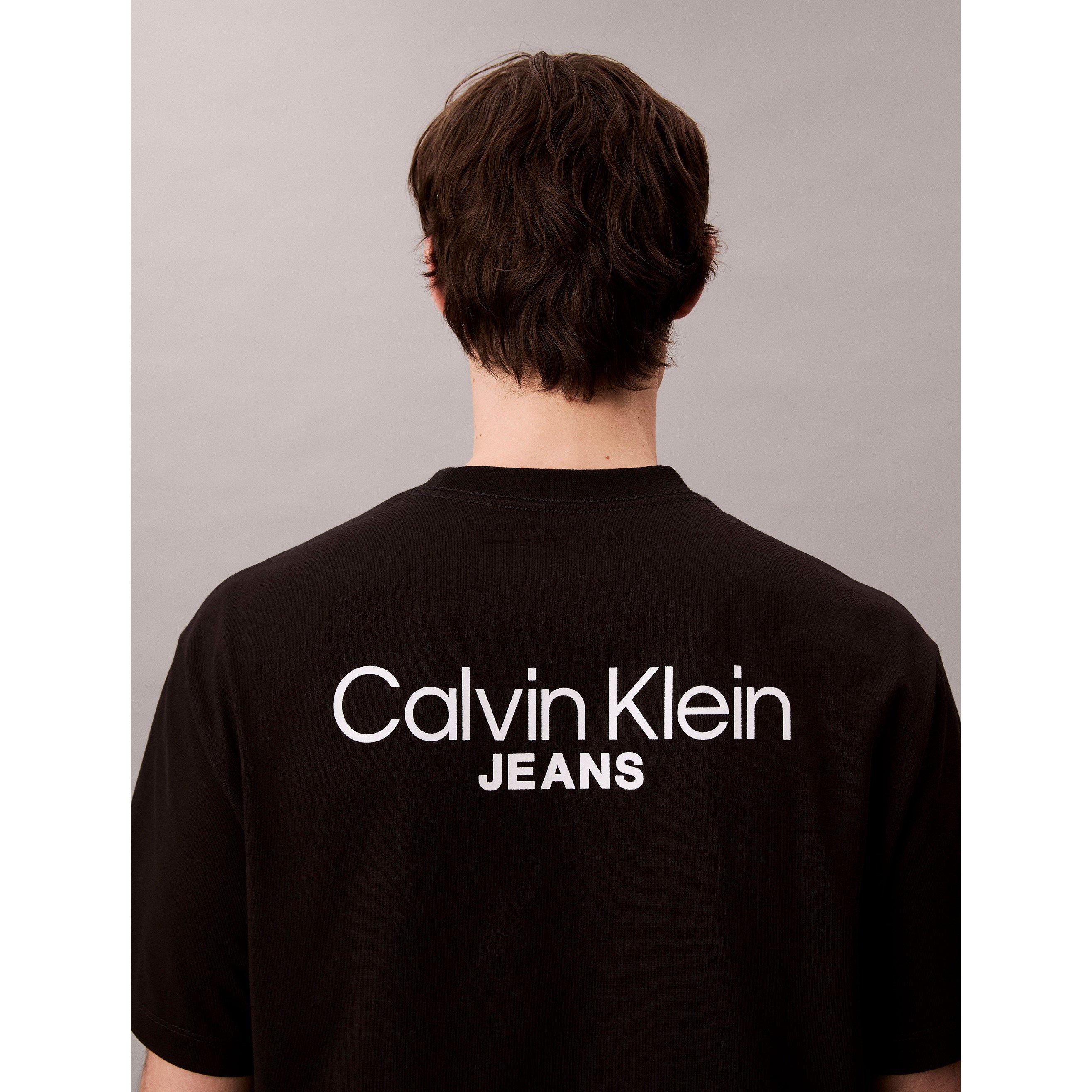 Nero UB1 - Calvin Klein Jeans - Men's Regular Fit Back Print T-Shirt - 5