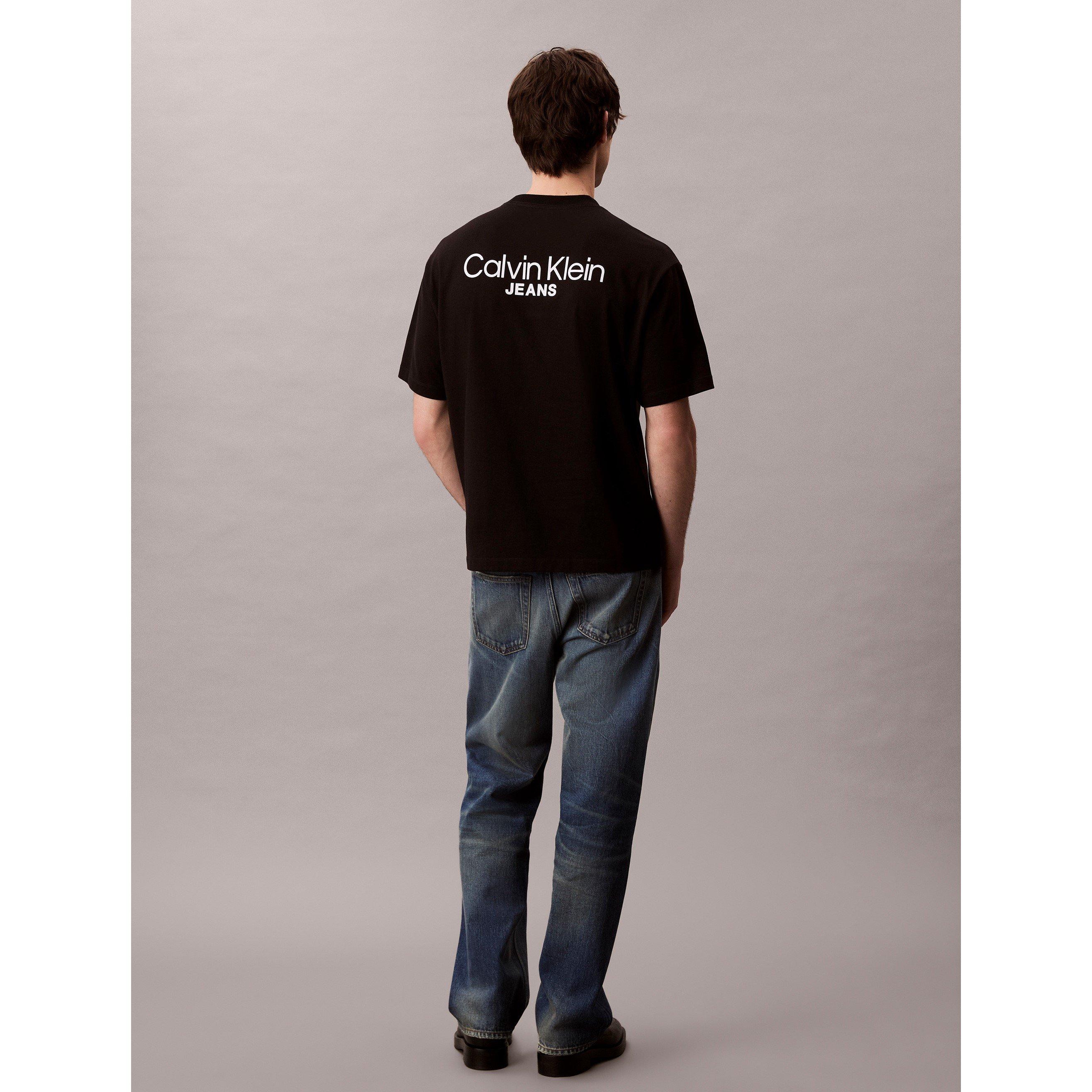 Nero UB1 - Calvin Klein Jeans - Men's Regular Fit Back Print T-Shirt - 6