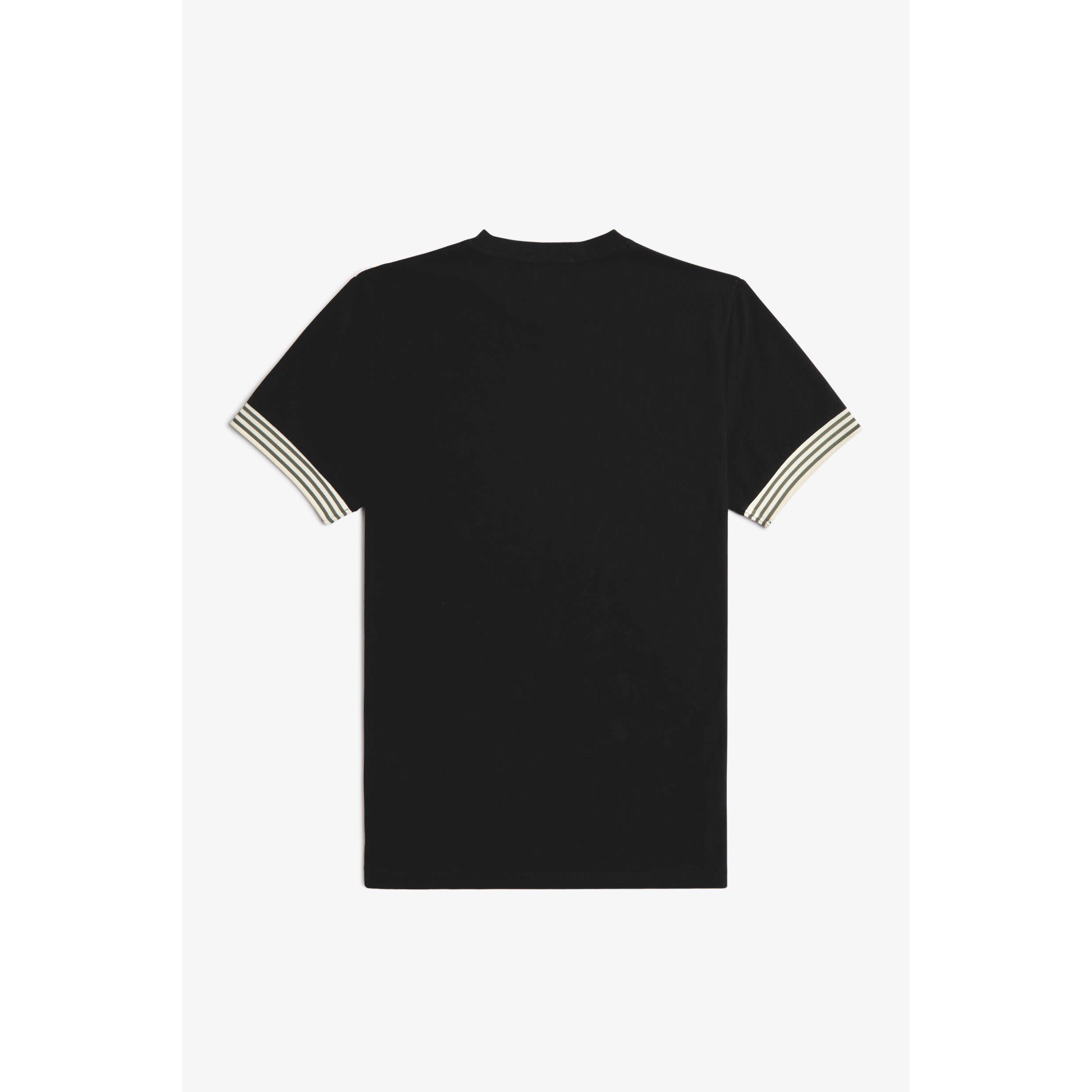Black 198 - Fred Perry - Stripe Cuff T-Shirt - 2
