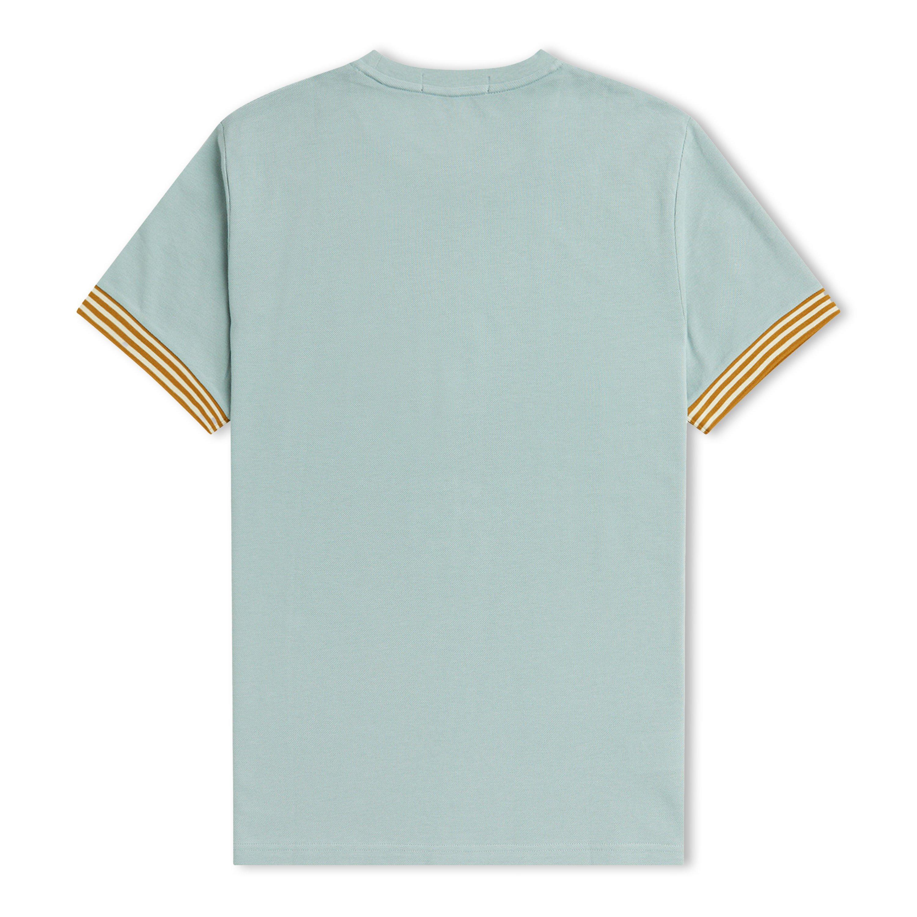 Silver Blue 959 - Fred Perry - Stripe Cuff T-Shirt - 7