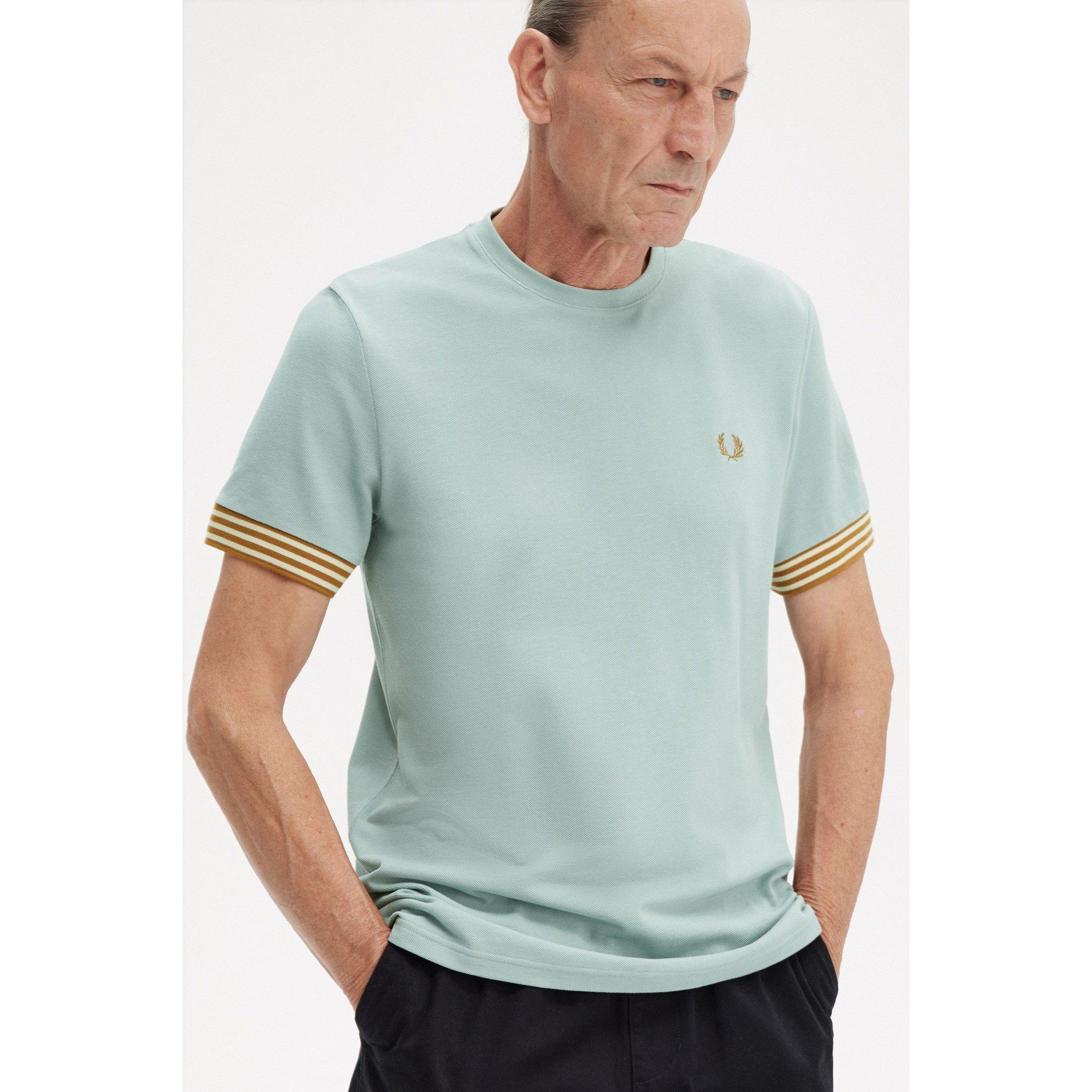 Silver Blue 959 - Fred Perry - Stripe Cuff T-Shirt - 3