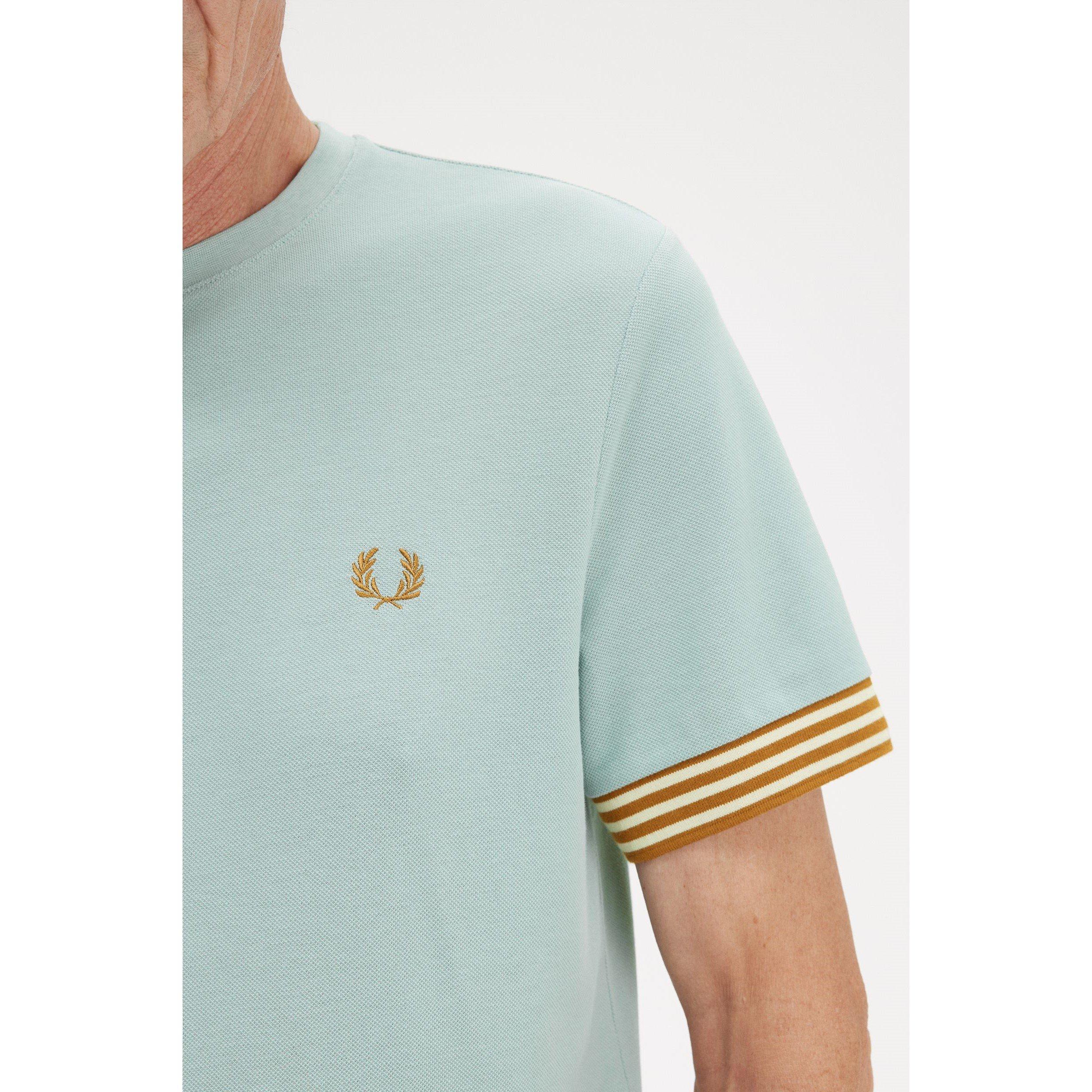 Silver Blue 959 - Fred Perry - Stripe Cuff T-Shirt - 4