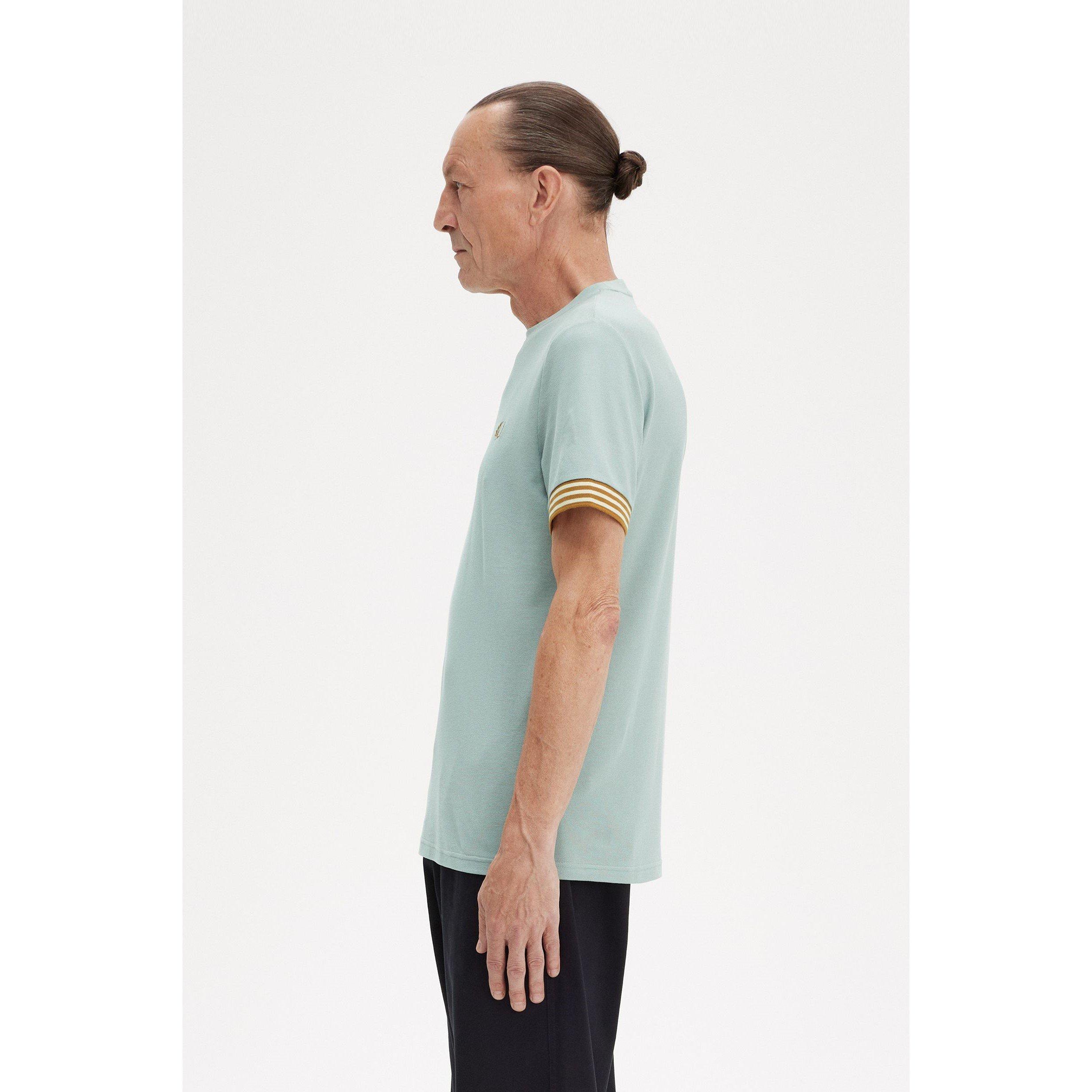 Silver Blue 959 - Fred Perry - Stripe Cuff T-Shirt - 5